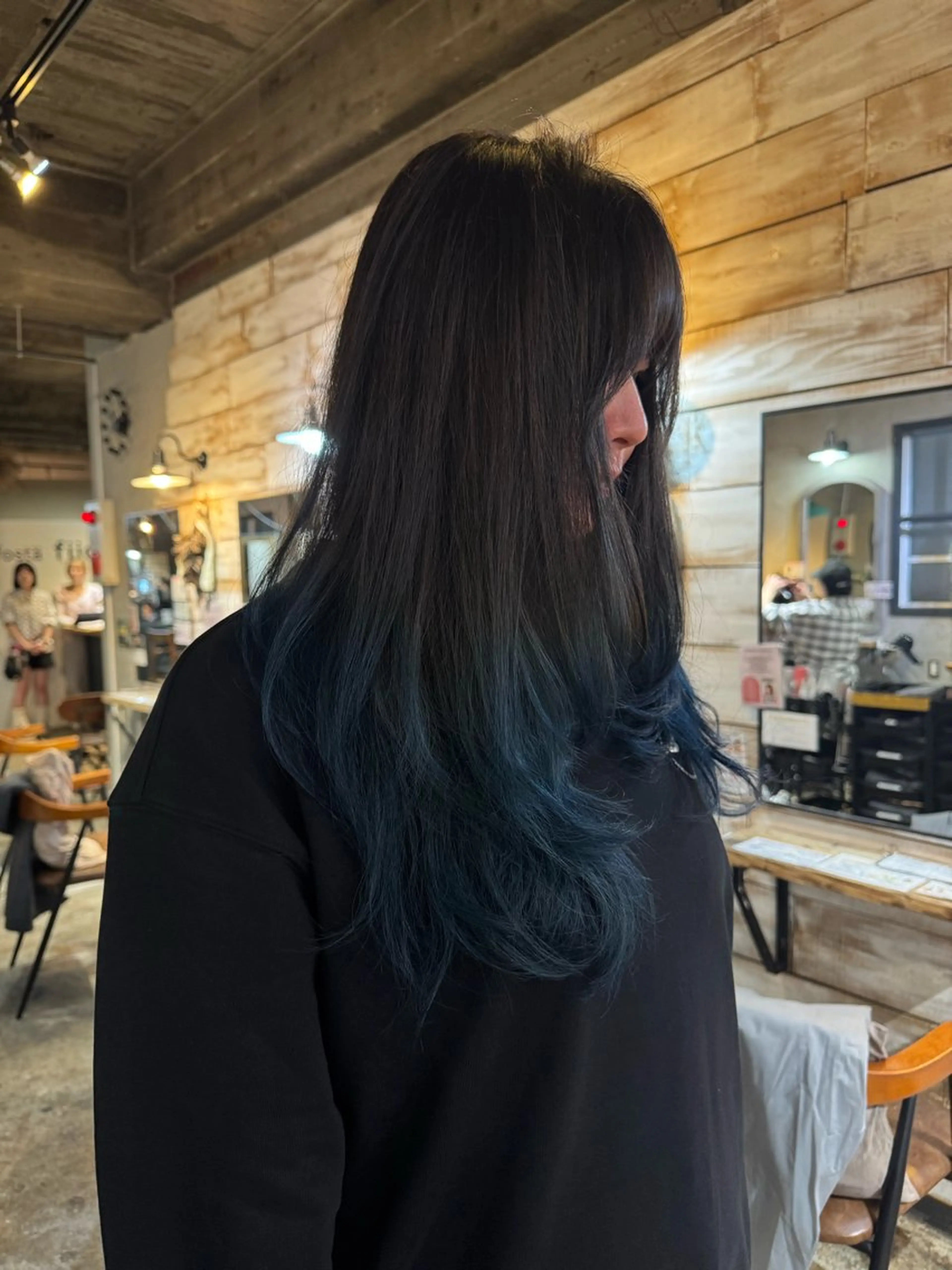 ロング カラー デザインカラー カット ヘアカラー クキノケイカ /暖色カラーのヘアスタイル