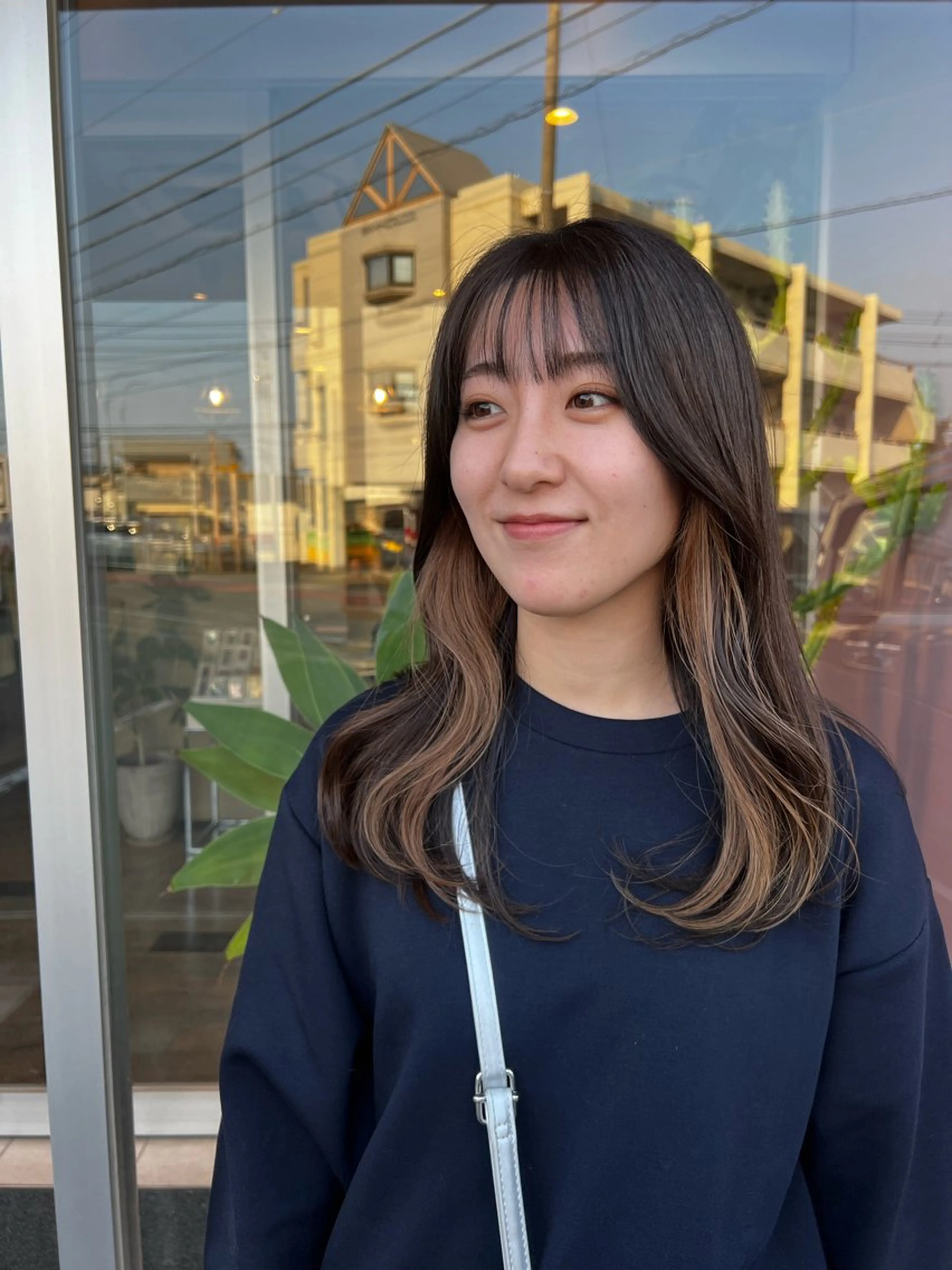 ロング カラー アッシュ 黒髪 ブリーチ ブルーカラー ブルーブラック 🌿寄り添い型美容師 🌿yuiのヘアスタイル