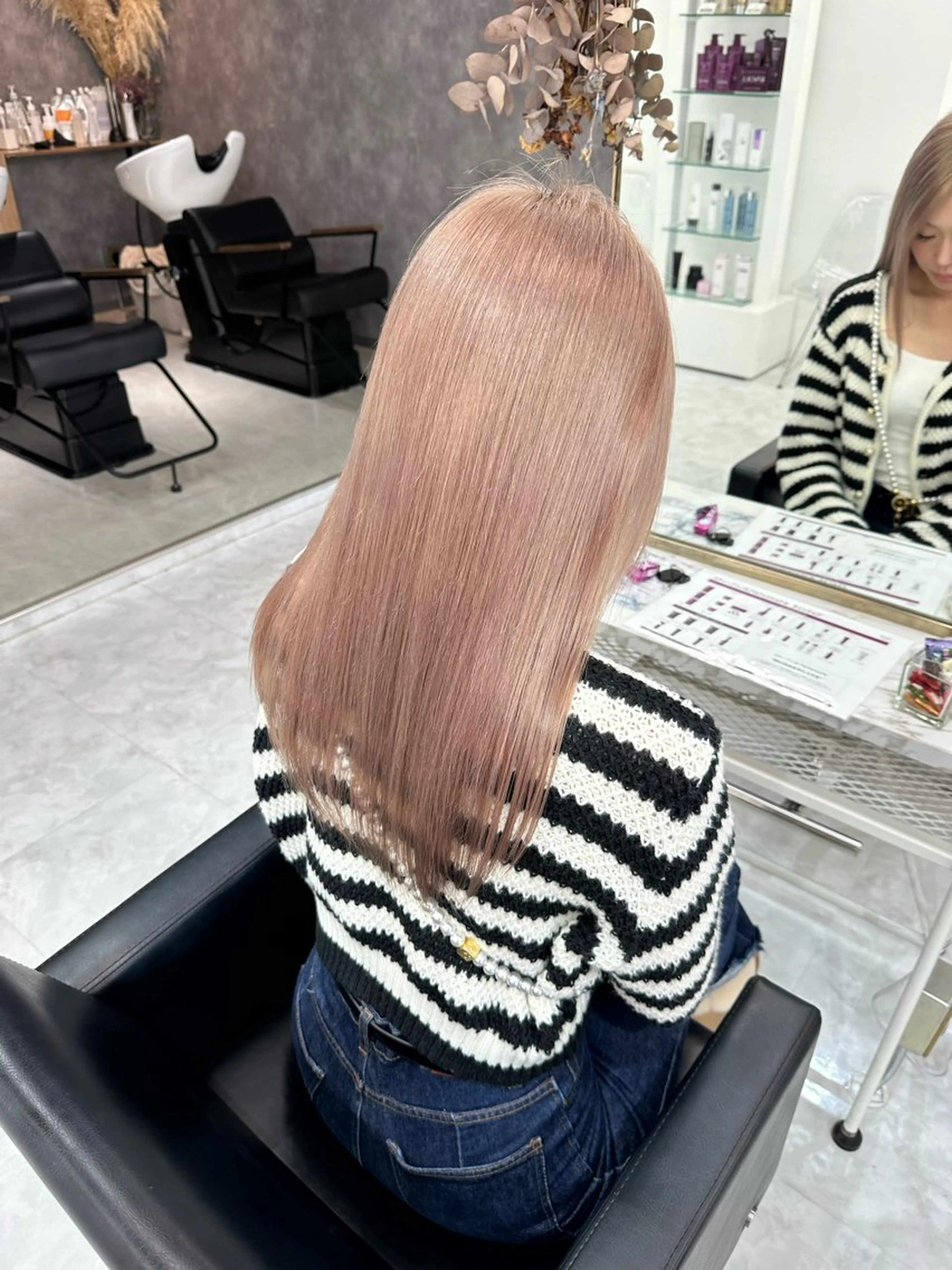 ロング ヘアカラー トリートメント 🤍ムラ修正ブリーチ 🤍原宿/YUUのヘアスタイル