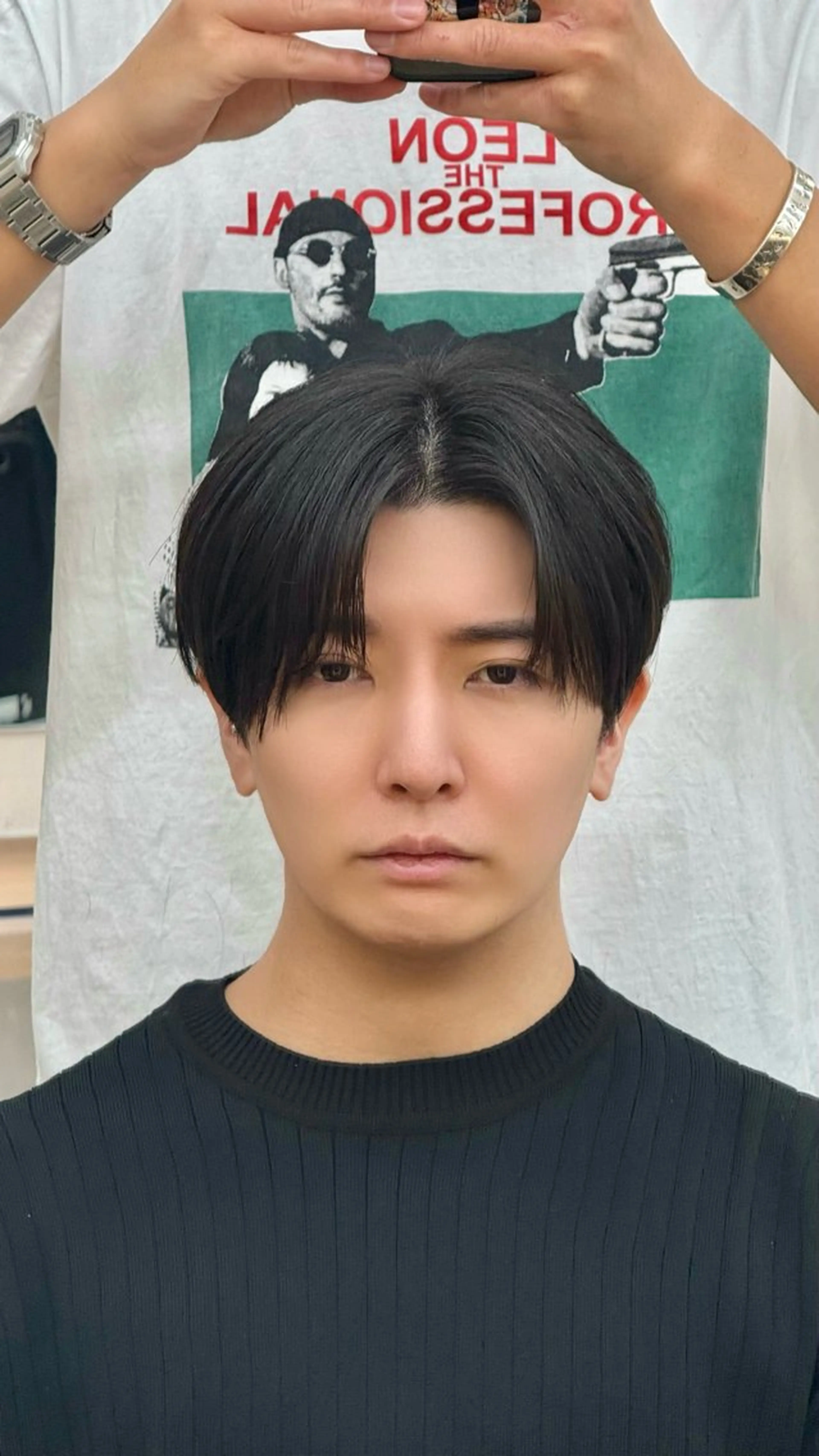 メンズ メンズブリーチ センターパート フェザーパーマ カルマパーマ メンズパーマ カット 縮毛矯正 HIKARI メンズ満足度No.1のヘアスタイル