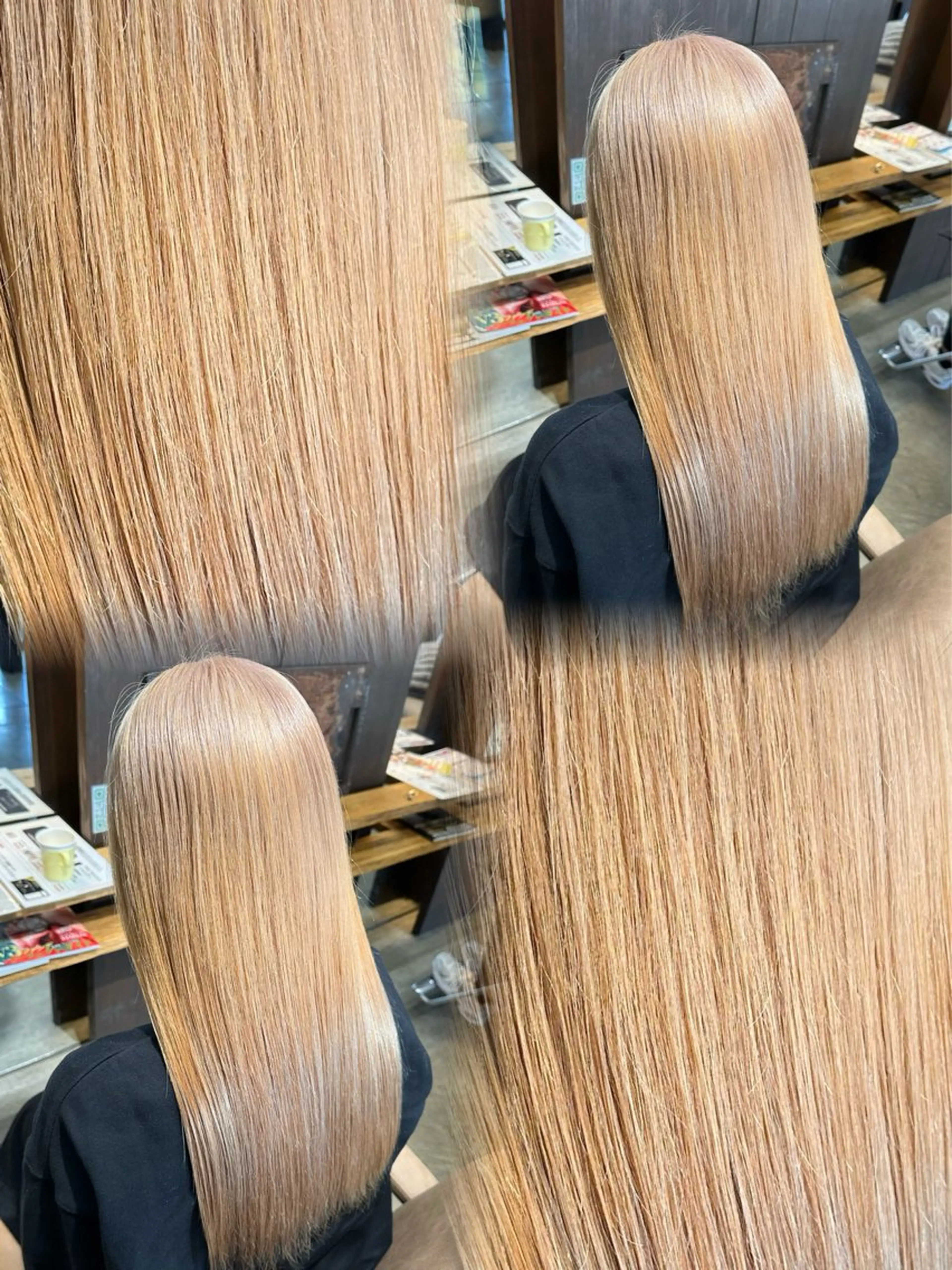 【❣️冬にやりたいハイトーン❣️】似合わせカット＋ケアブリーチ💎＋艶カラー🫧+1step髪質改善トリートメント💛の写真