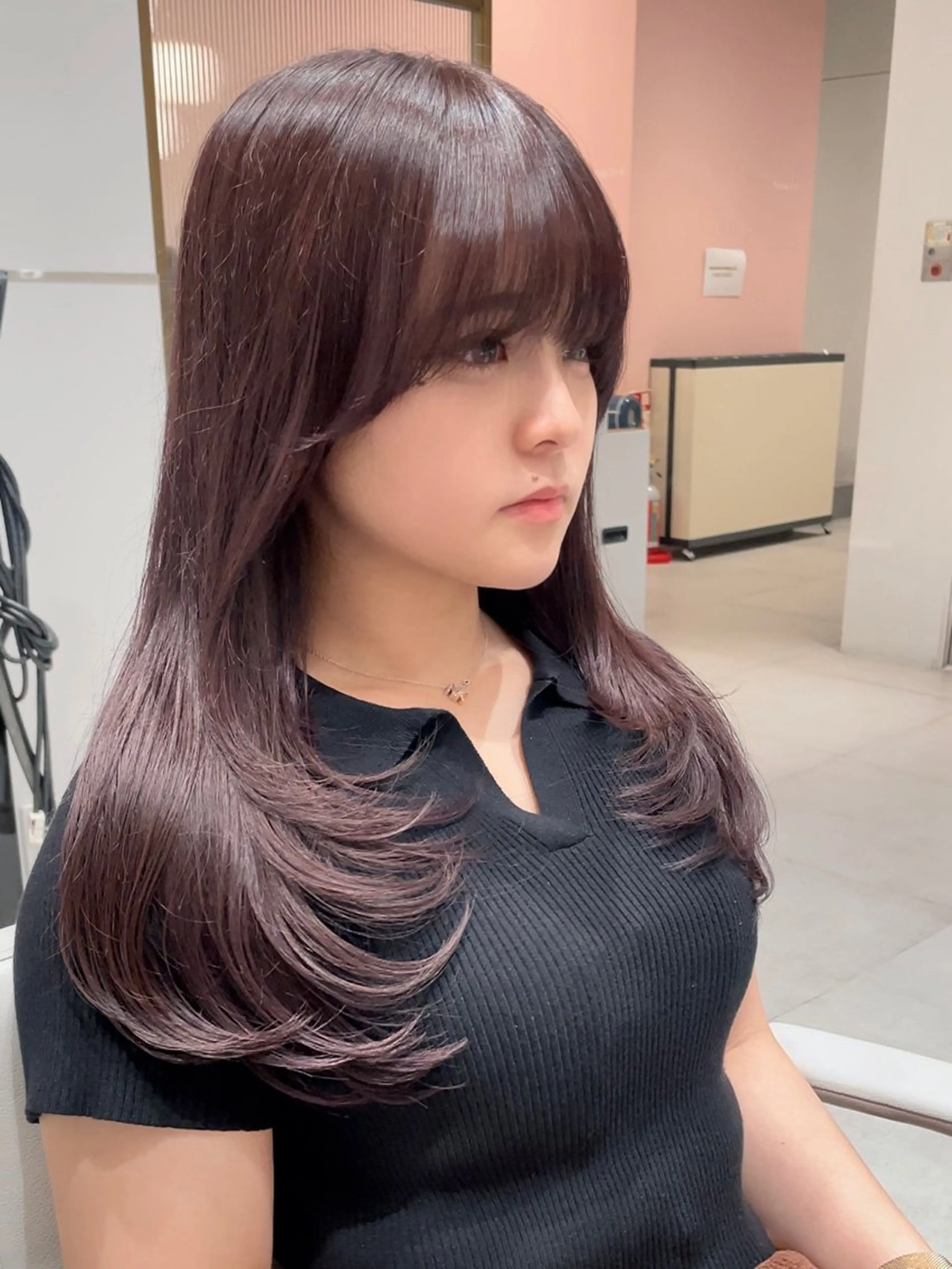 ロング カラー レイヤーカット/透明 感カラー🐬永井瑠栞のヘアスタイル