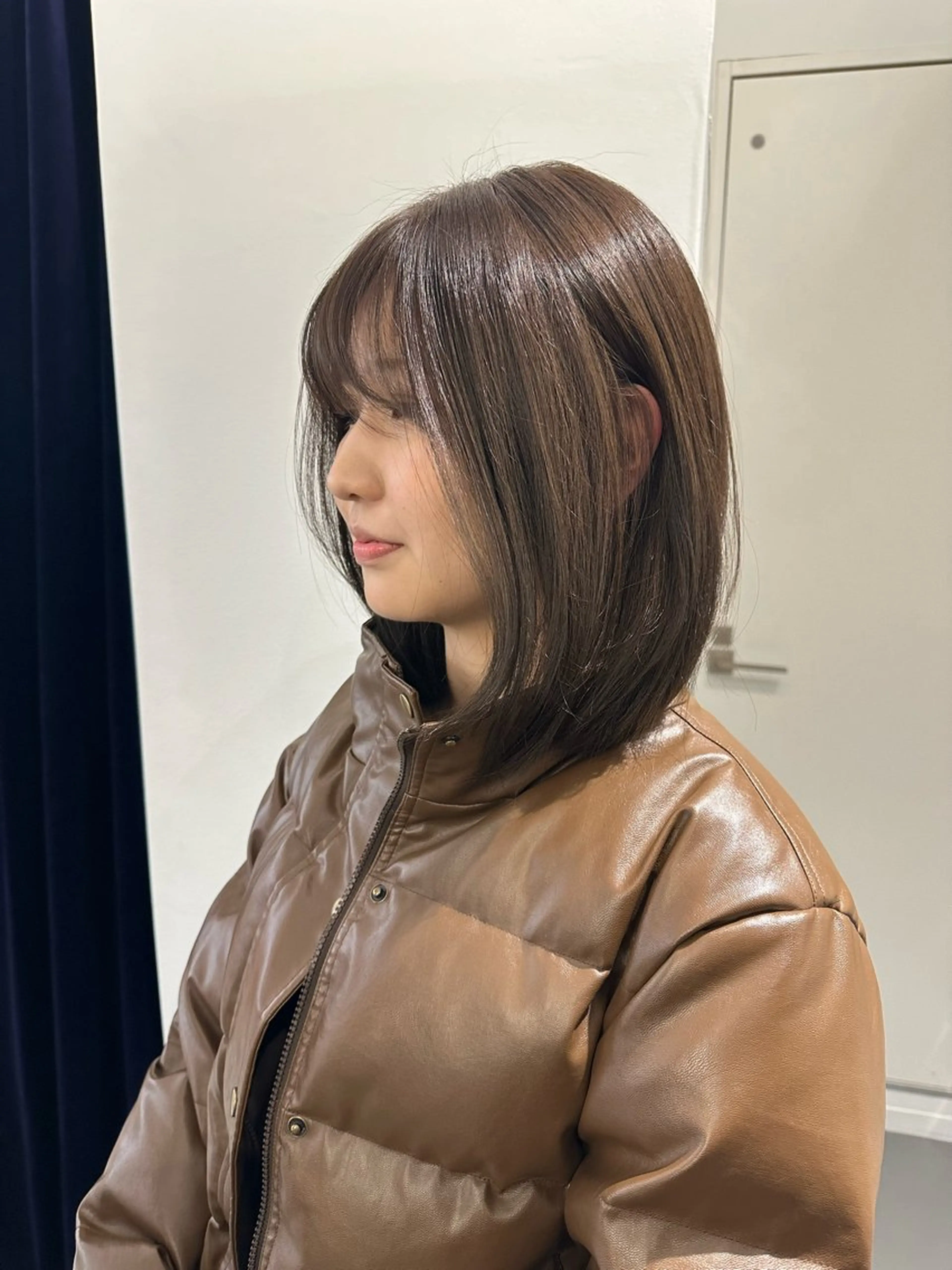 ミディアム カット ヘアカラー ボブ/似合わせカット /ニュアンスカラーのヘアスタイル