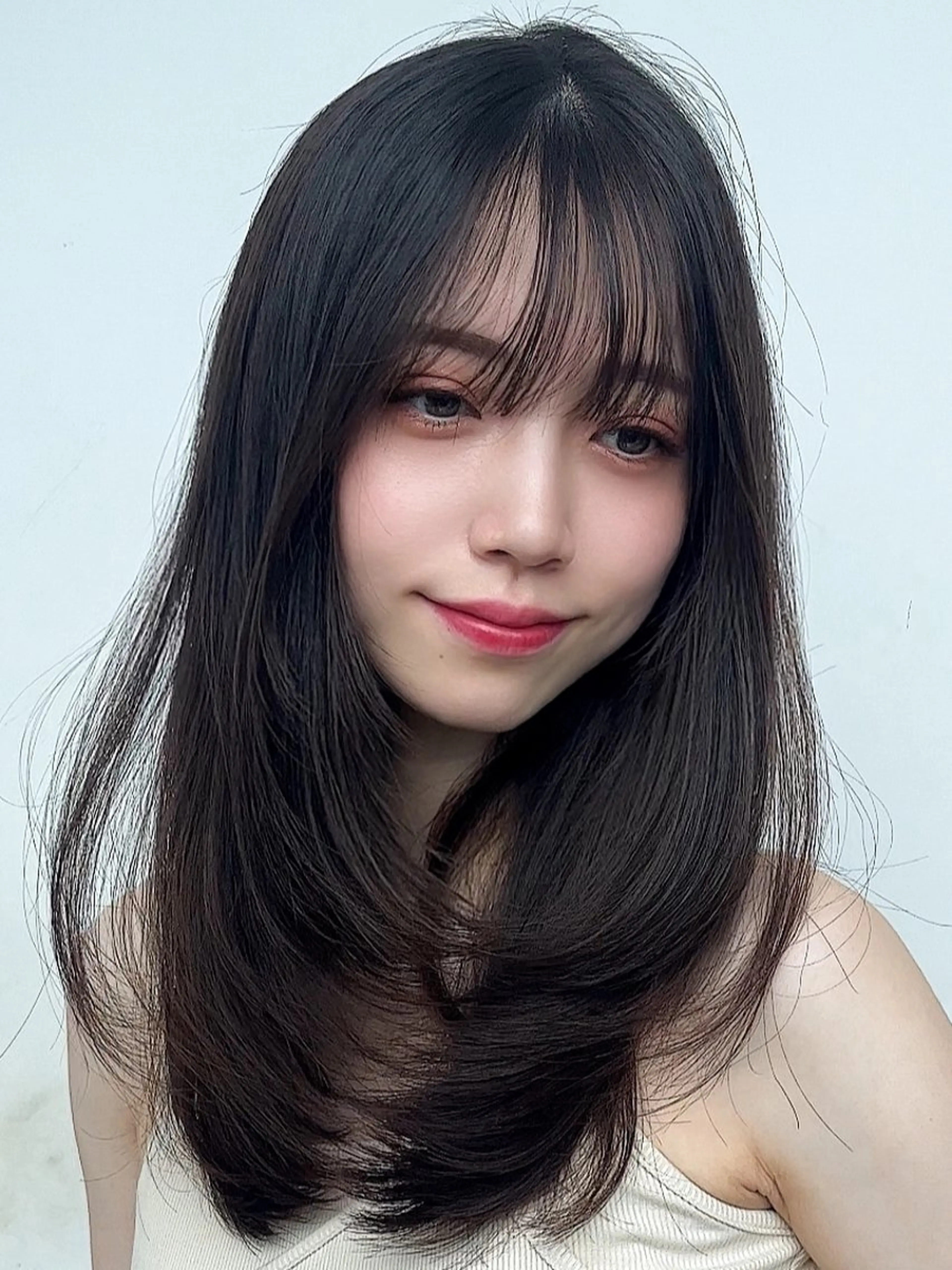 ロング カラー 山崎/ボブ縮毛矯正 レイヤー髪質改善のヘアスタイル