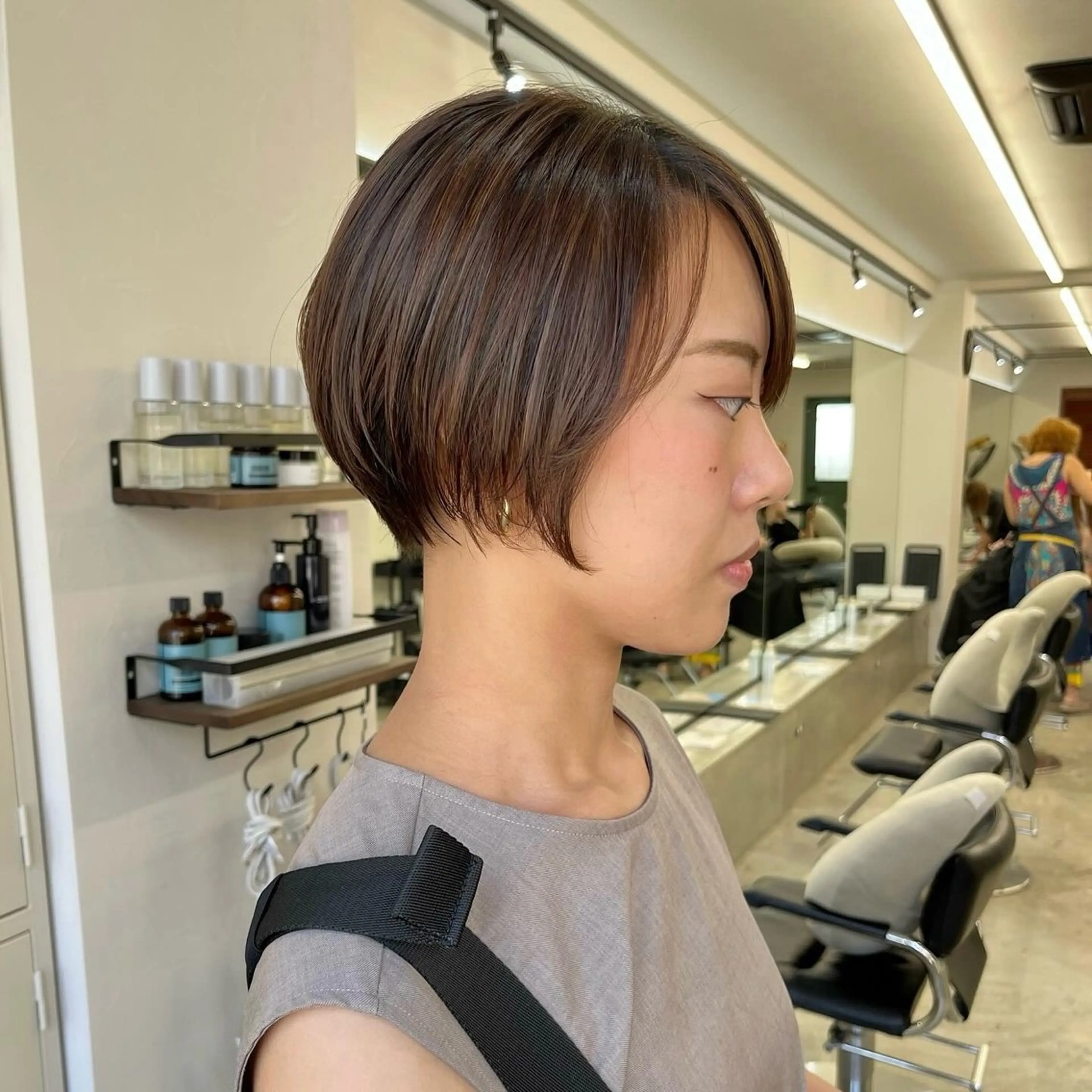 ショート カラー ショートボブ ブリーチ ブリーチなしカラー ボブ 髪質改善 カット ヘアカラー トリートメント 初めてのショート お任せください✂️のヘアスタイル