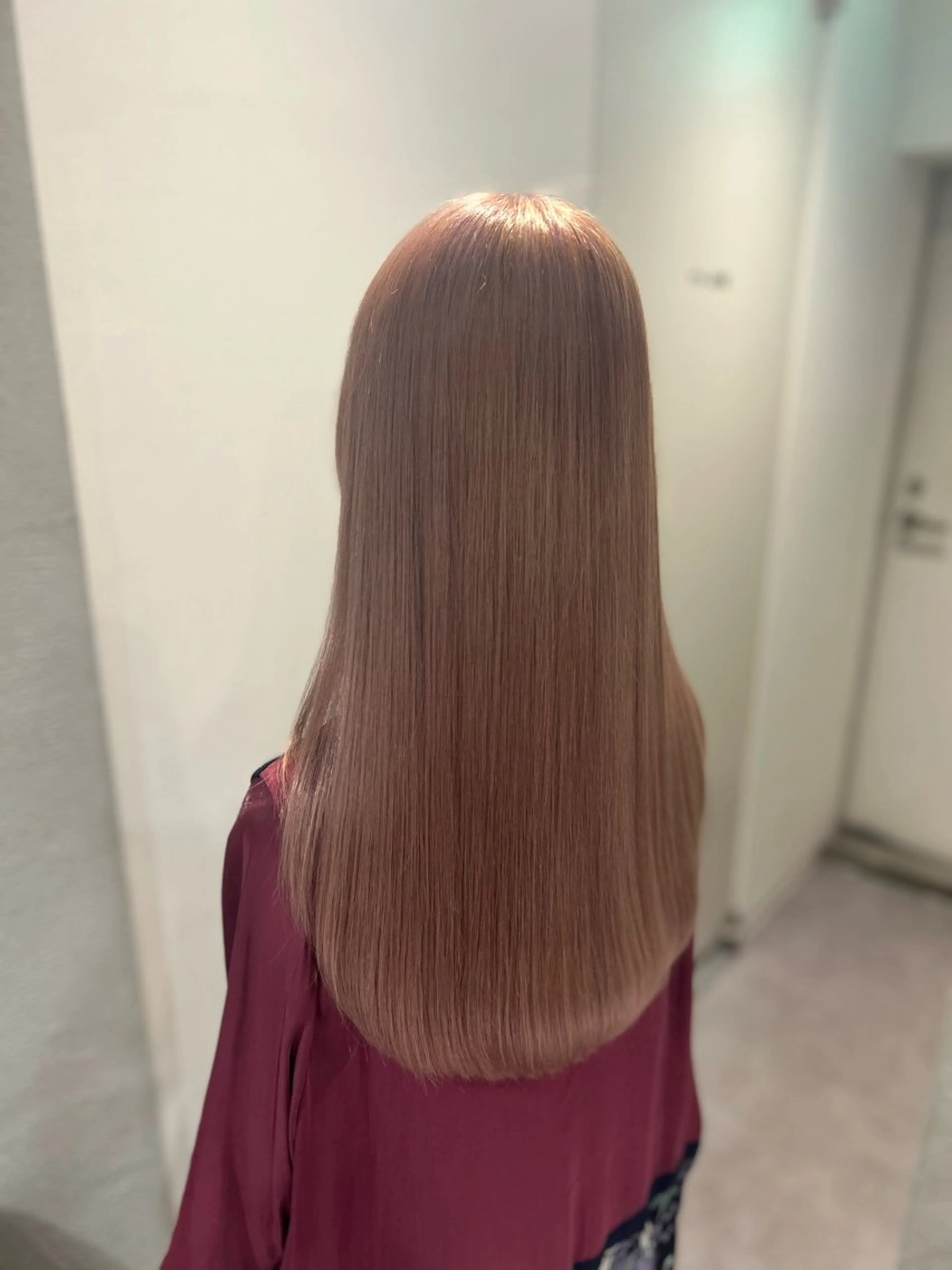 ミディアム カラー ベージュカラー ピンクカラー ピンクベージュ 🌈ウルトワ水素 髪質改善naru🌈のヘアスタイル