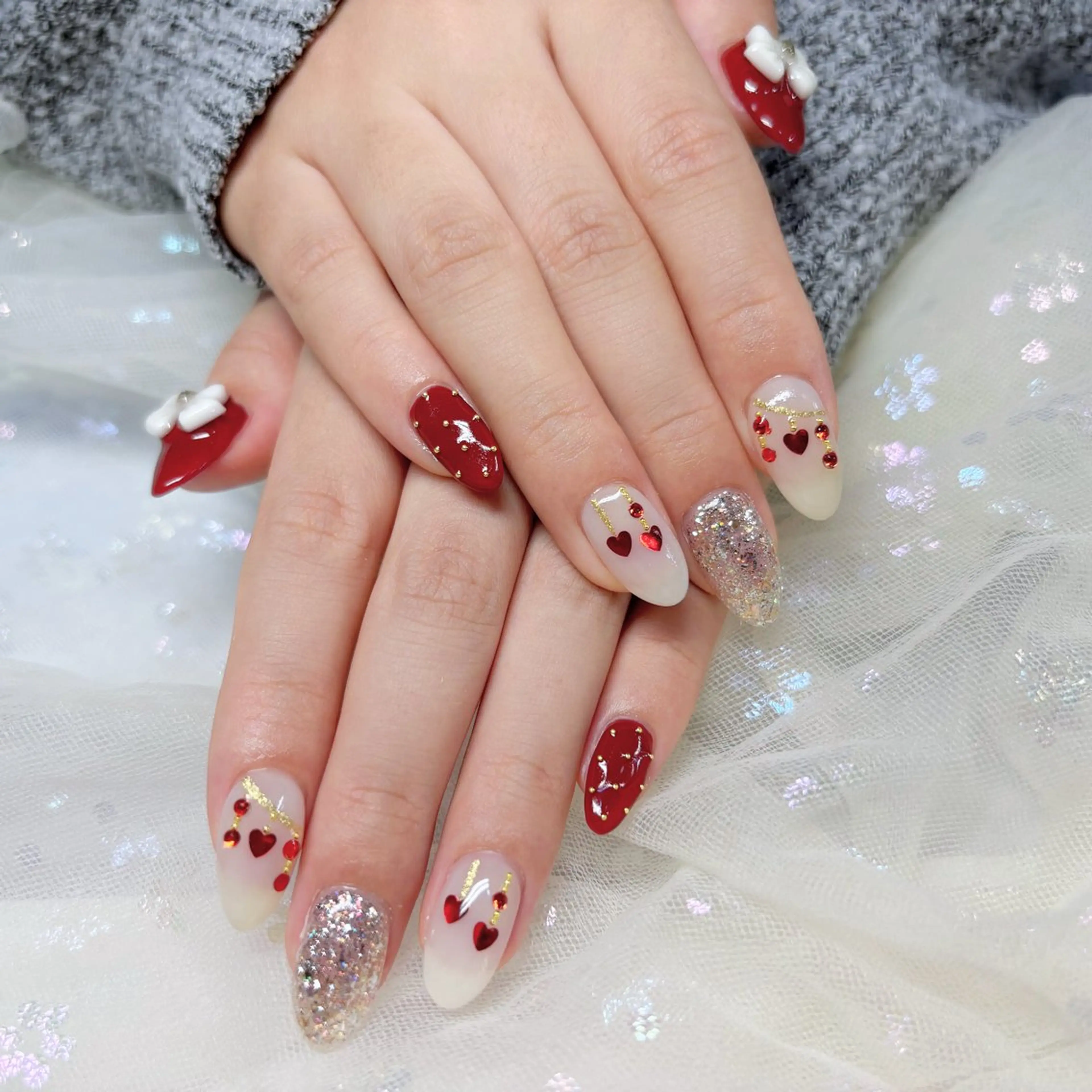 ネイル ハンドネイル H3 Nail Tsuki🦋💙のネイルデザイン