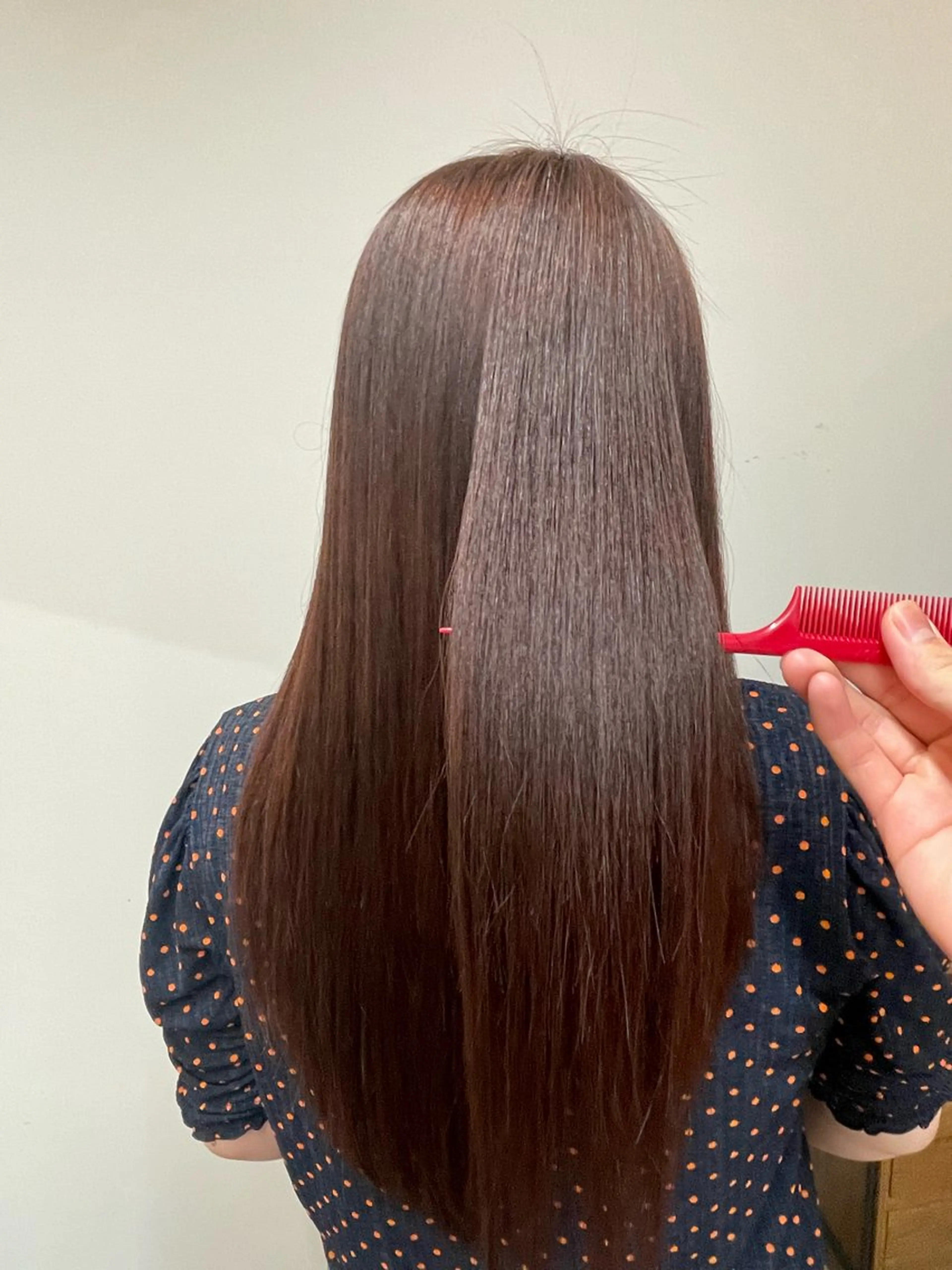 ロング カット 縮毛矯正 比嘉 蓮のヘアスタイル