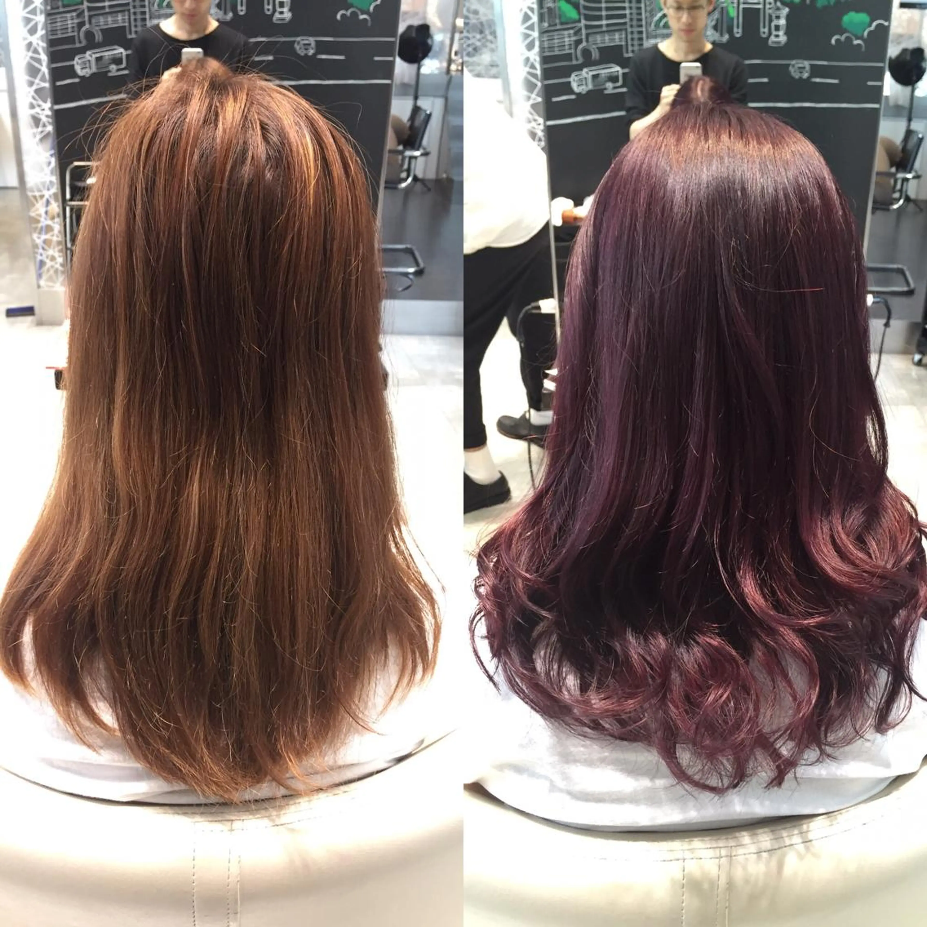 ショート ミディアム セミロング ロング カラー イルミナカラー ピンクカラー バイオレットカラー Re:ta KANZOの眉毛・アイブロウイメージ