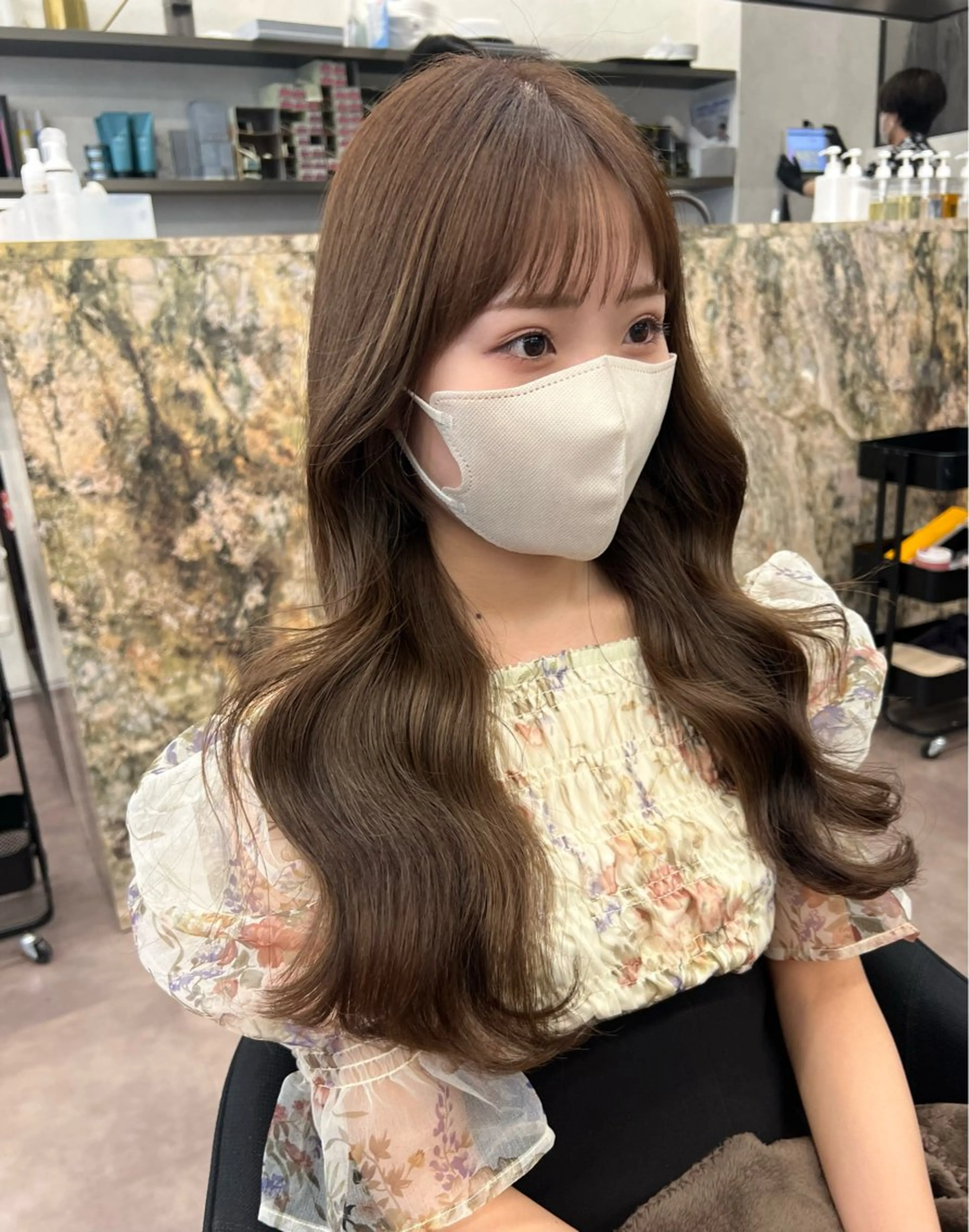 ロング カラー fitするカット♡ 暖色/ふうか◠‿◠のヘアスタイル