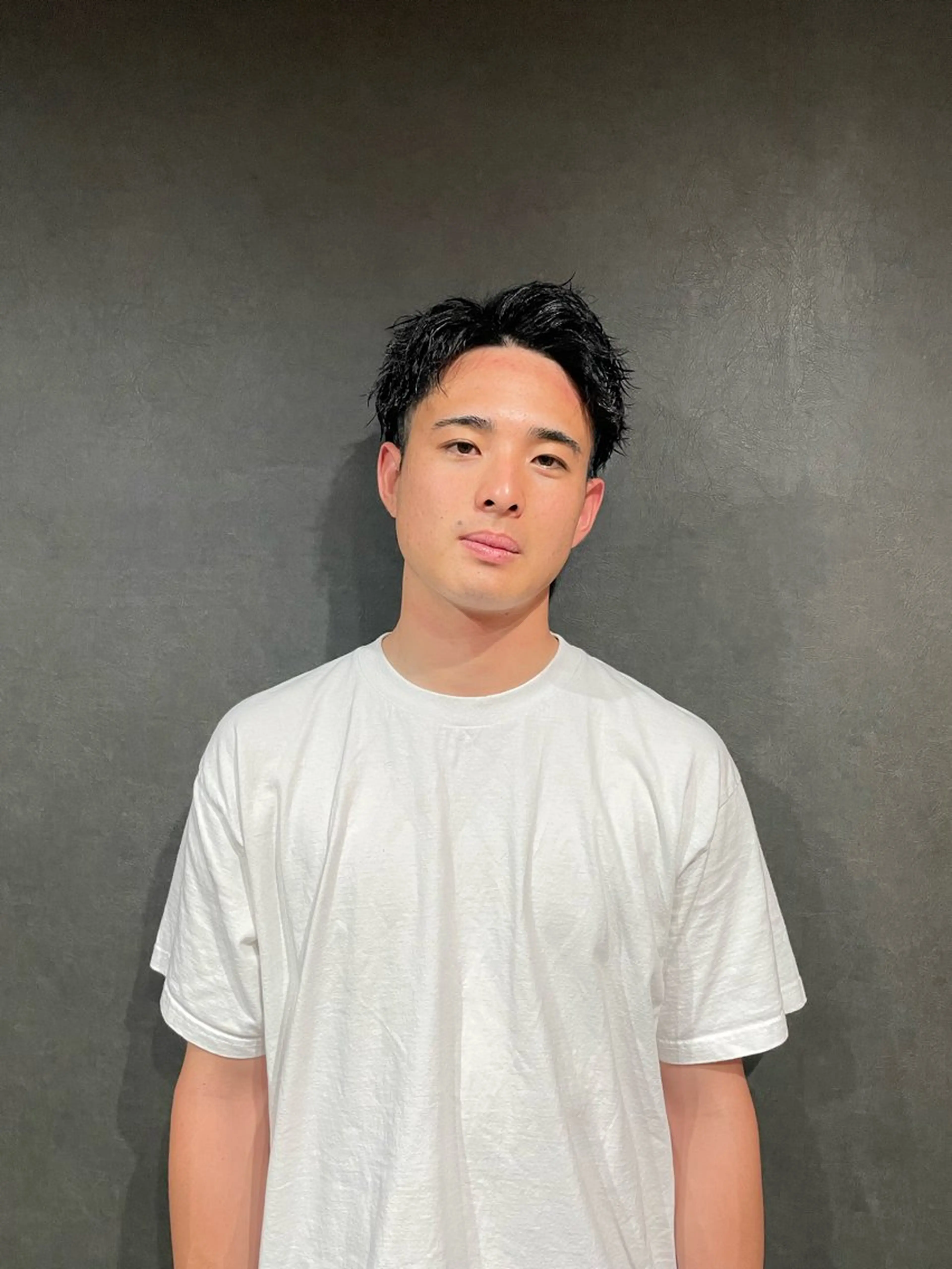 ショート パーマ メンズ カット パーマ Les Mainsのヘアスタイル