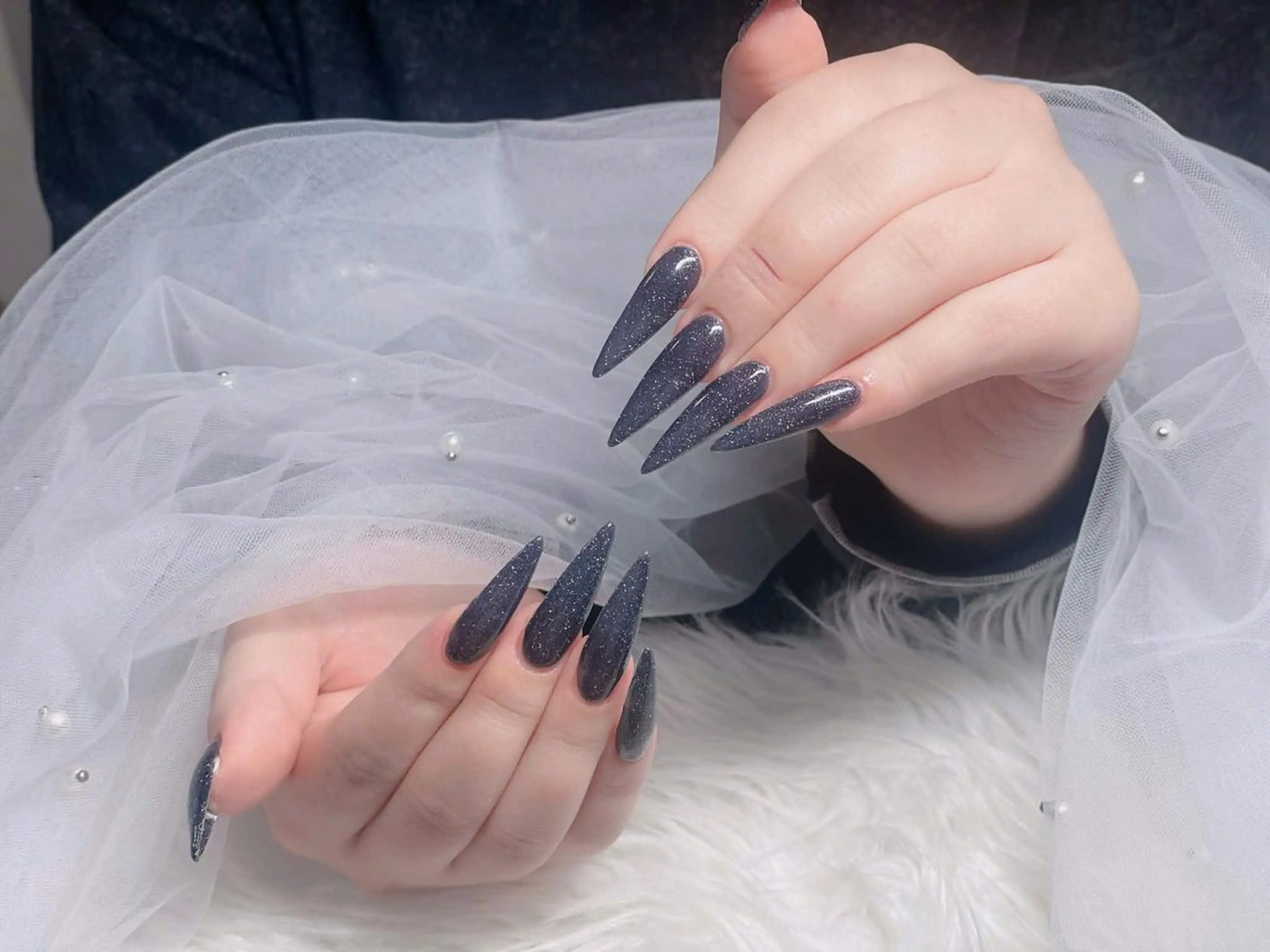 ネイル オーロラネイル フレンチネイル ジェルネイル ハロウィン 韓国ネイル ハンドネイル H.baby Nail Salonのネイルデザイン