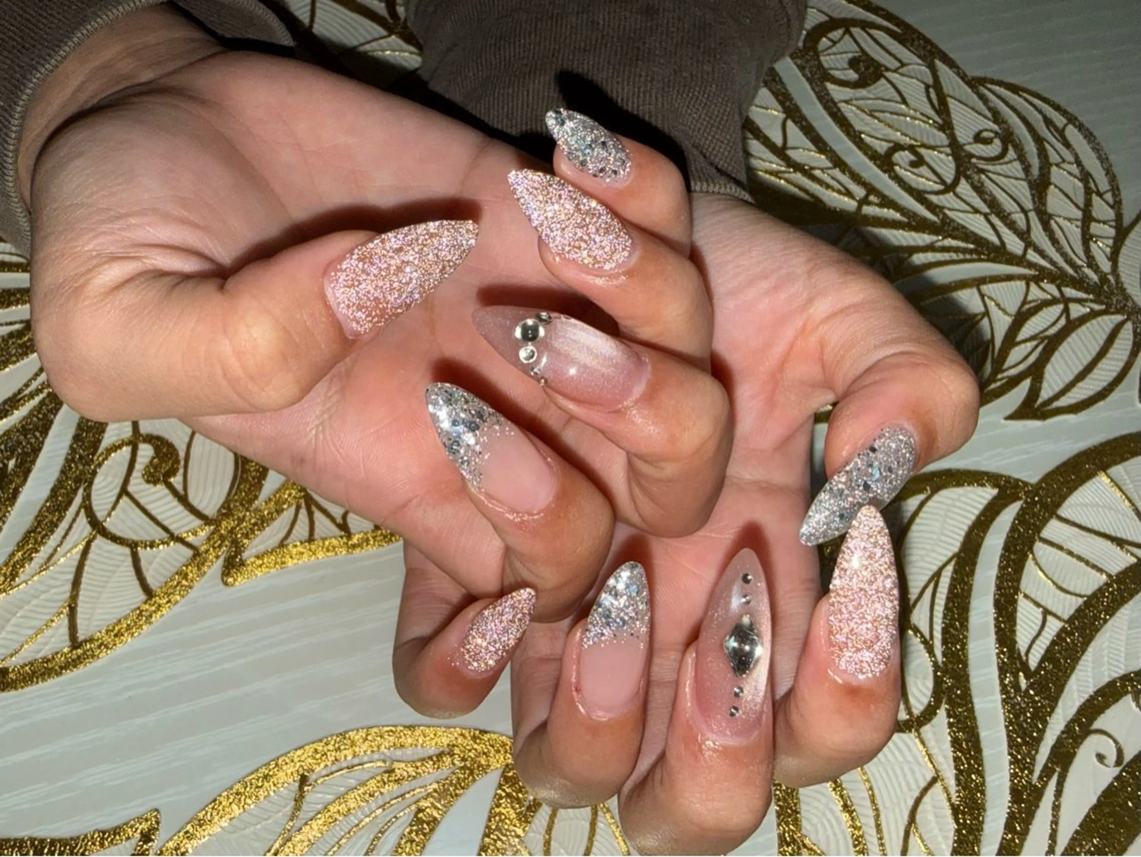 ネイル フラッシュネイル フラッシュマグ グラデーション ラメ(グリッター) ラメグラデーション SA  ネイルサロン ｴｽｴｰﾈｲﾙｻﾛﾝのネイルデザイン