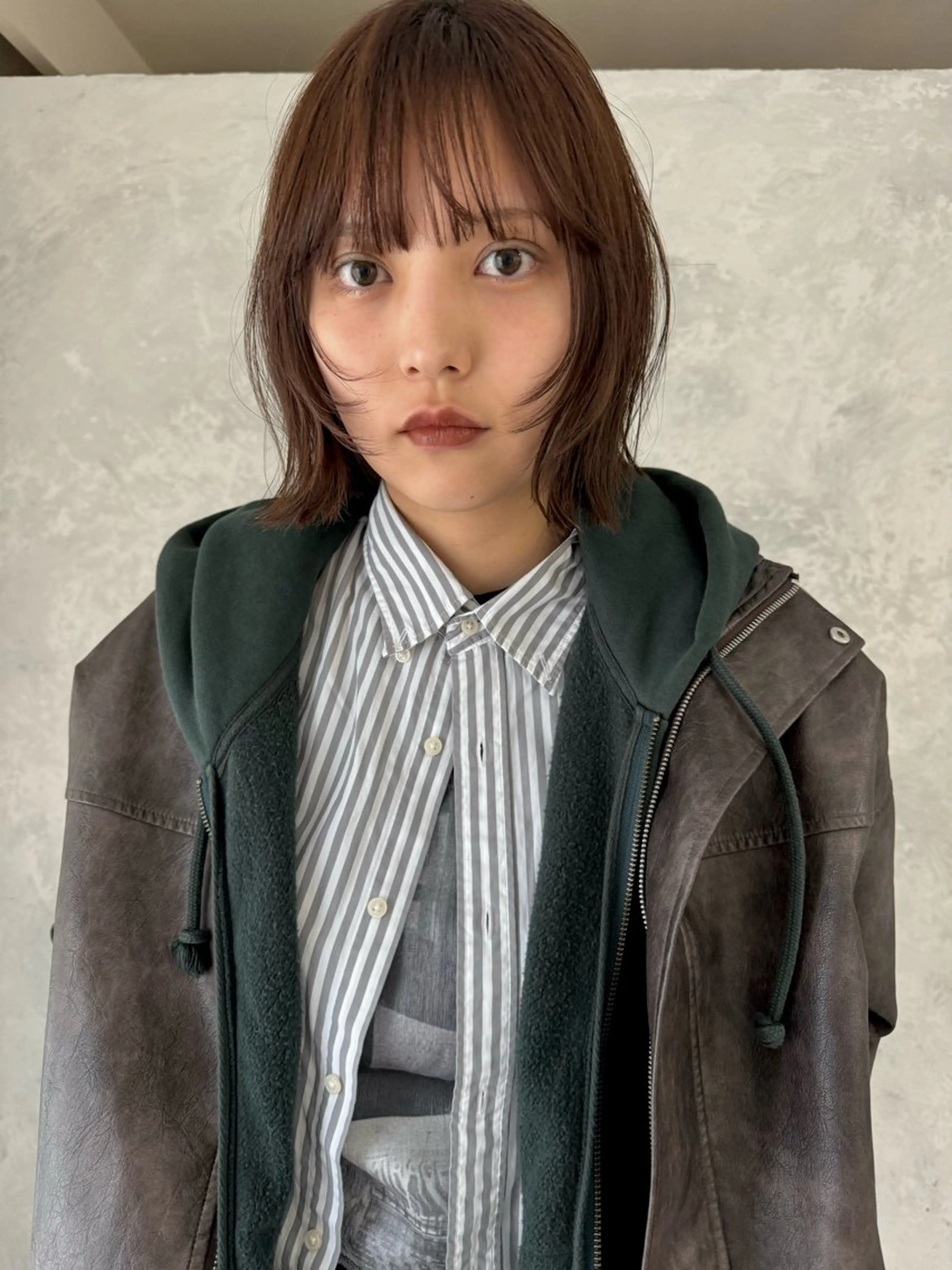 ショート カラー 森貴裕/ベージュ/ パーマ/オリーブのヘアスタイル