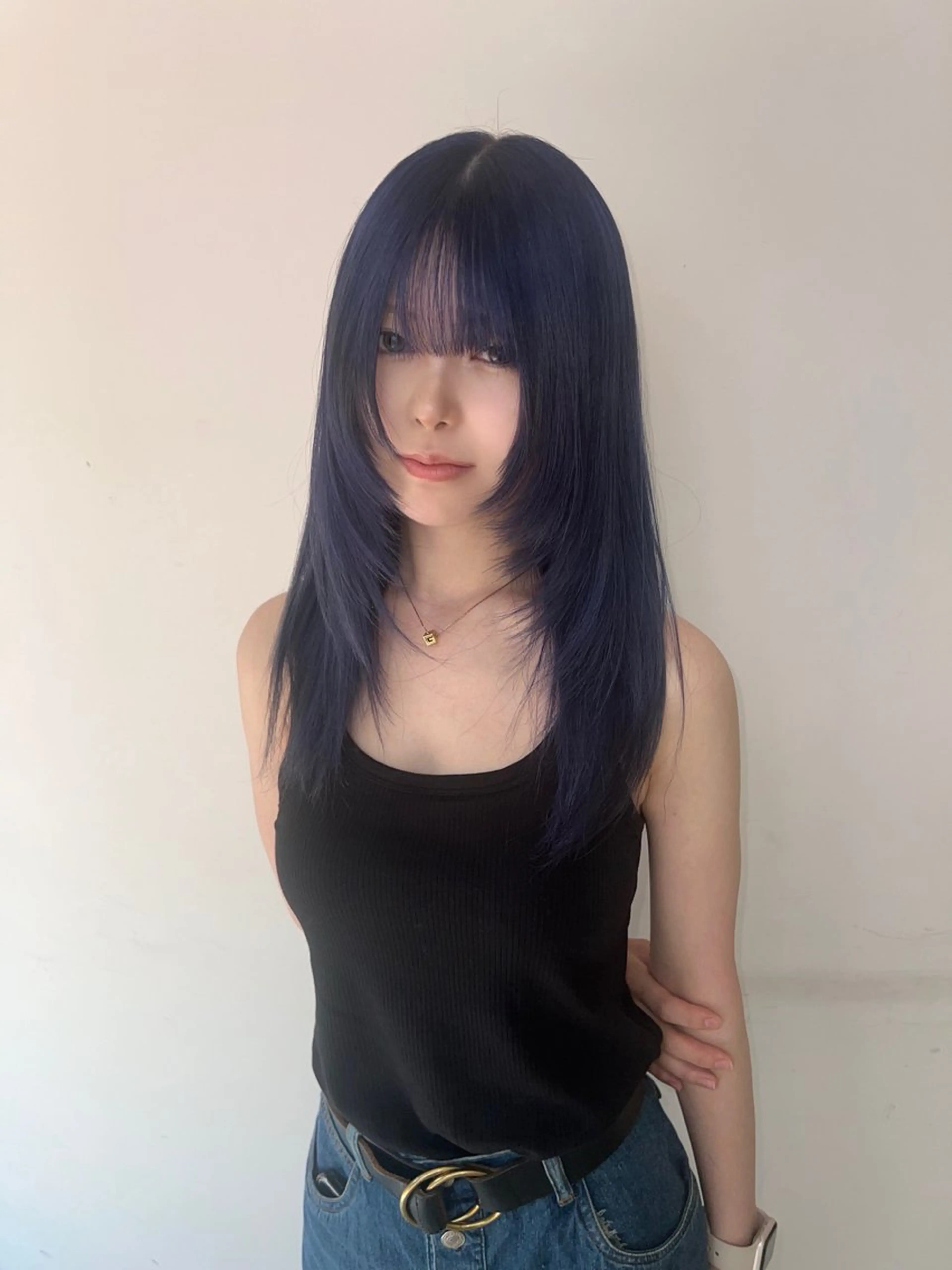 セミロング カラー レイヤーカット AIRA/ブリーチ ‪/透明感カラーのヘアスタイル