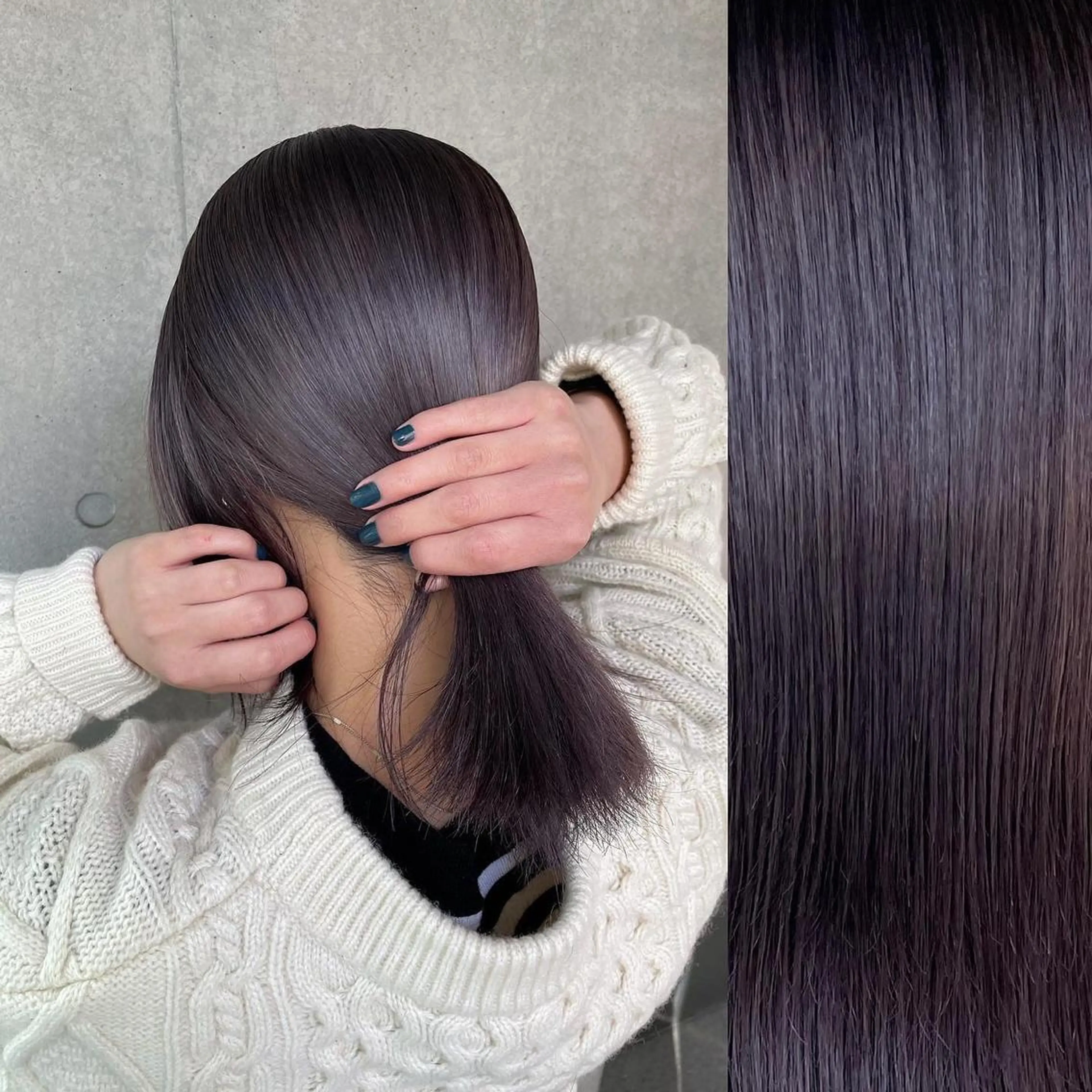 カラー アッシュ ラベンダーカラー ラベンダーアッシュ KURO/韓国ヘア /レイヤーカットのヘアスタイル