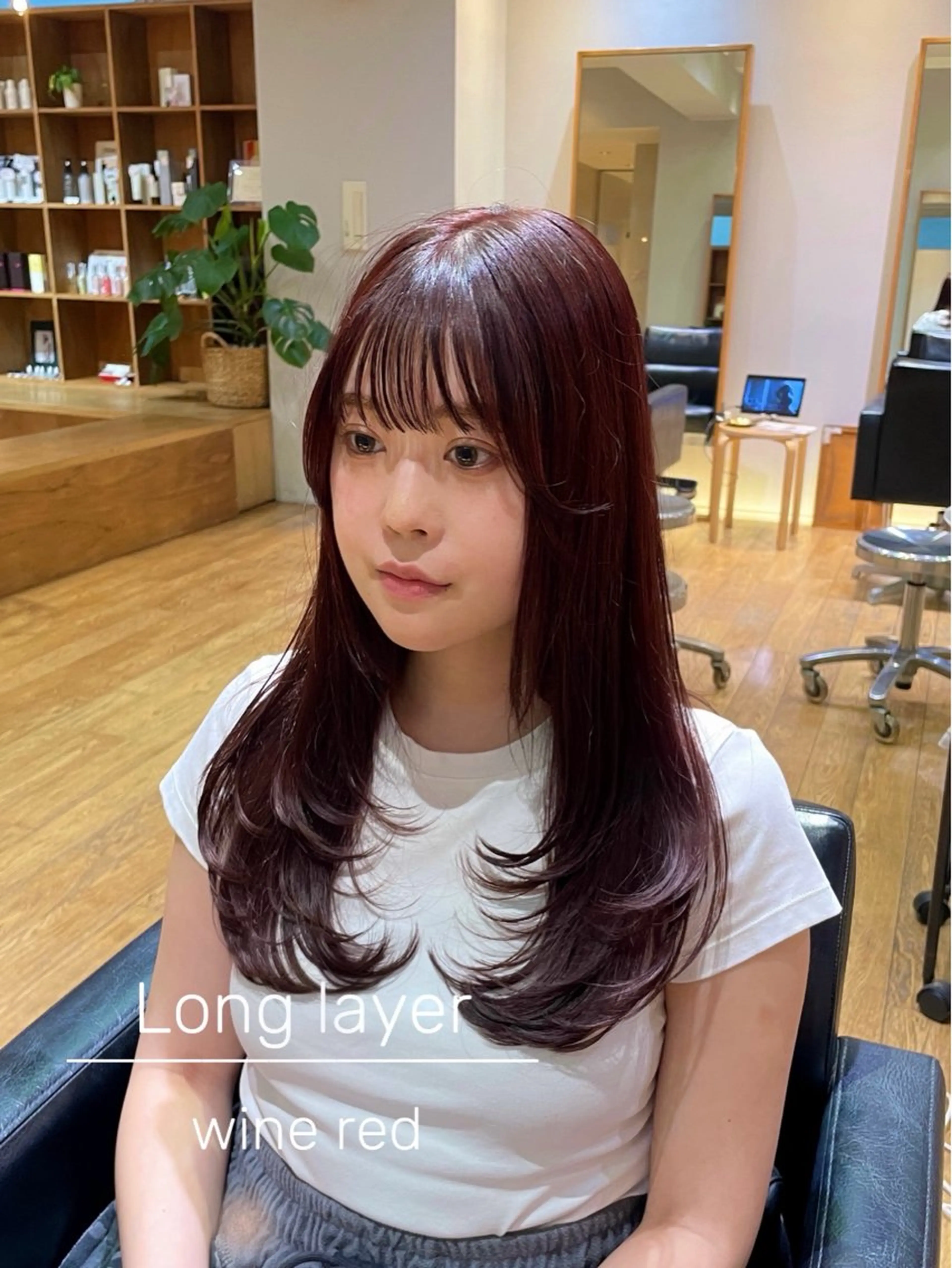 ロング カラー レッドカラー カット ヘアカラー トリートメント 縮毛矯正/レイヤー 🌙児玉光瑠のヘアスタイル