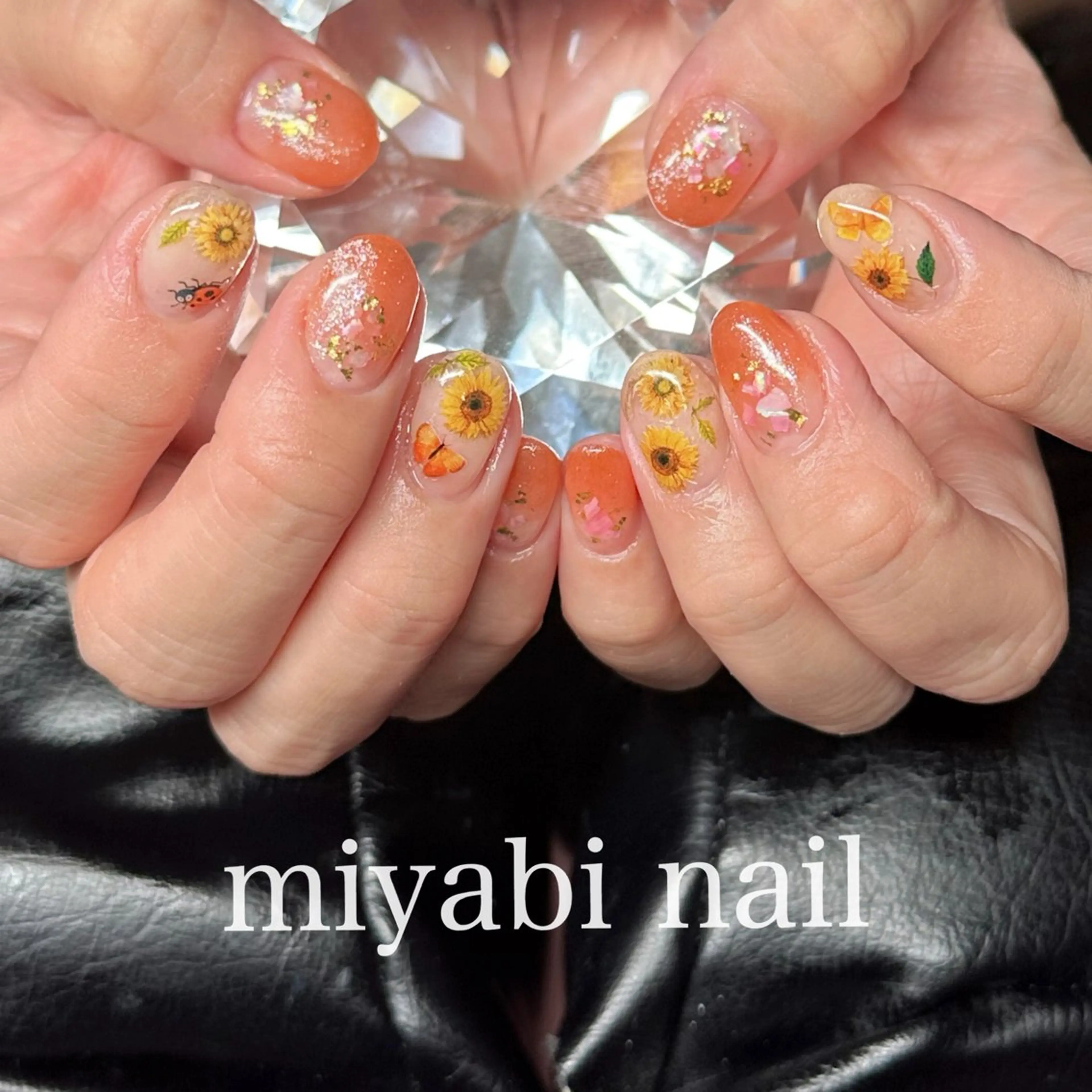 ネイル アートネイル ジェルネイル グラデーション ラメ(グリッター) ラメグラデーション ハンドネイル miyabi nail 桂川駅近くのネイルデザイン