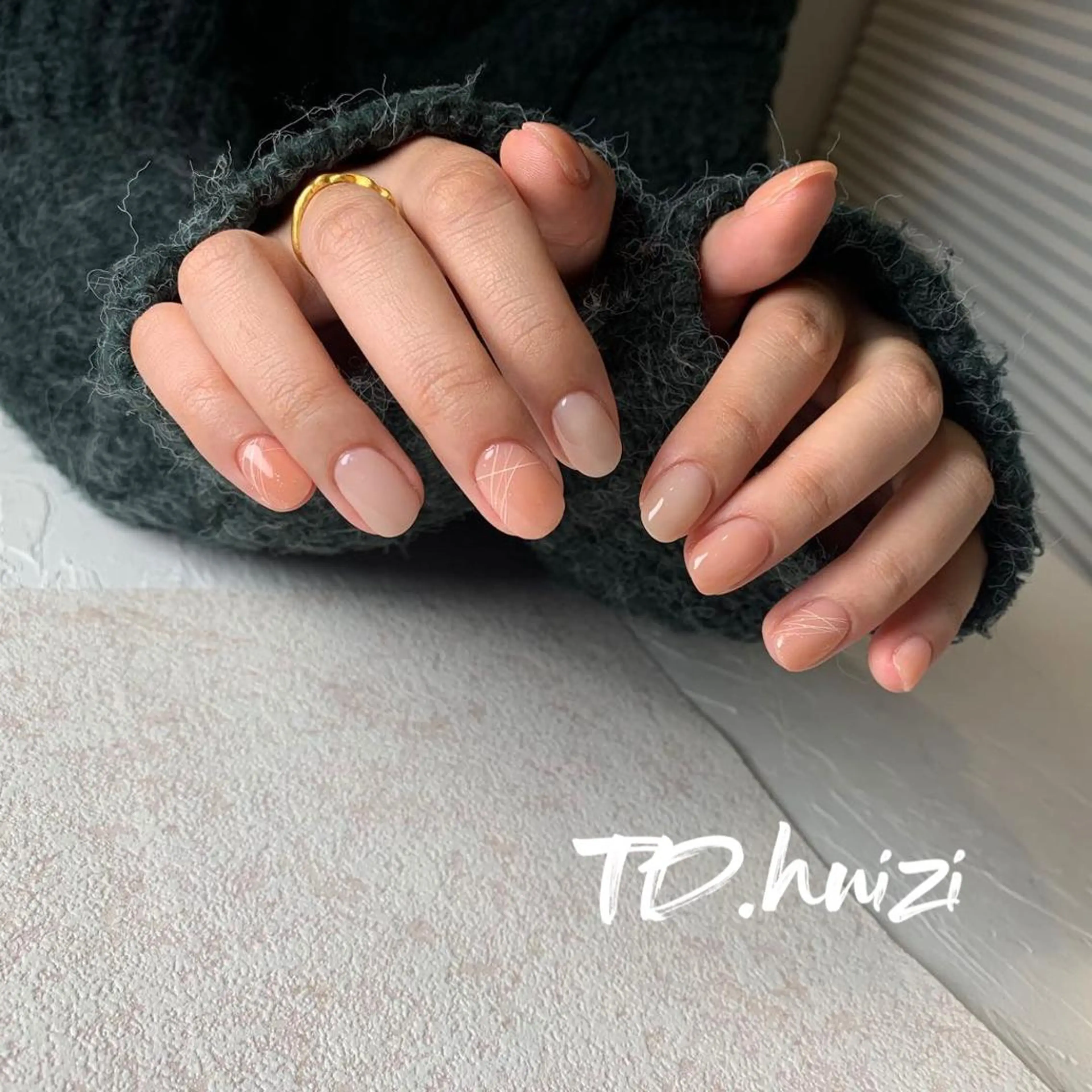 ショート めぐみのネイルサロン スタッフ練習のネイルデザイン