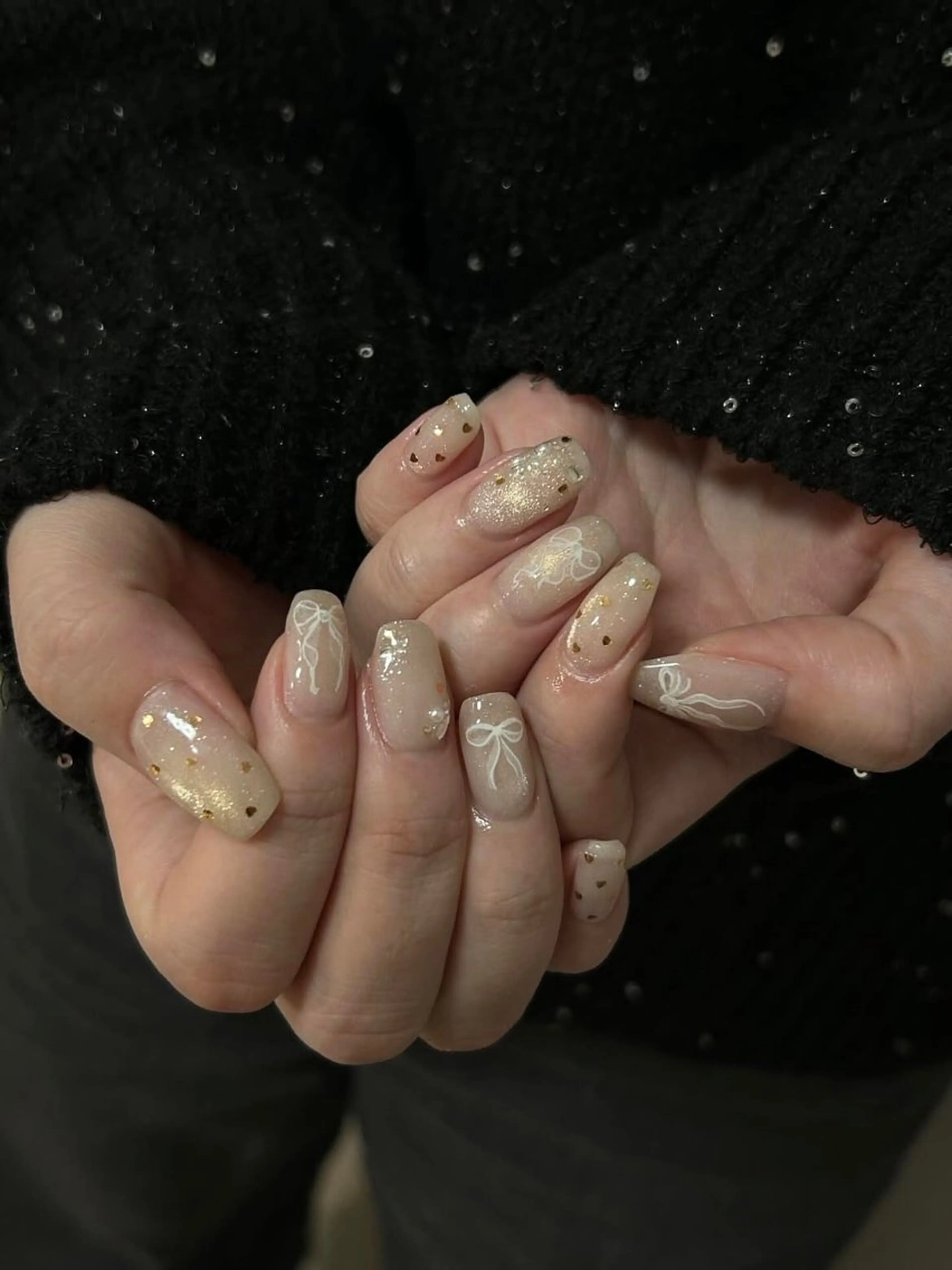 ネイル グラデーション ラメ(グリッター) マグネットネイル ミラーネイル ニュアンスネイル ハンドネイル Lumi de nailsのネイルデザイン