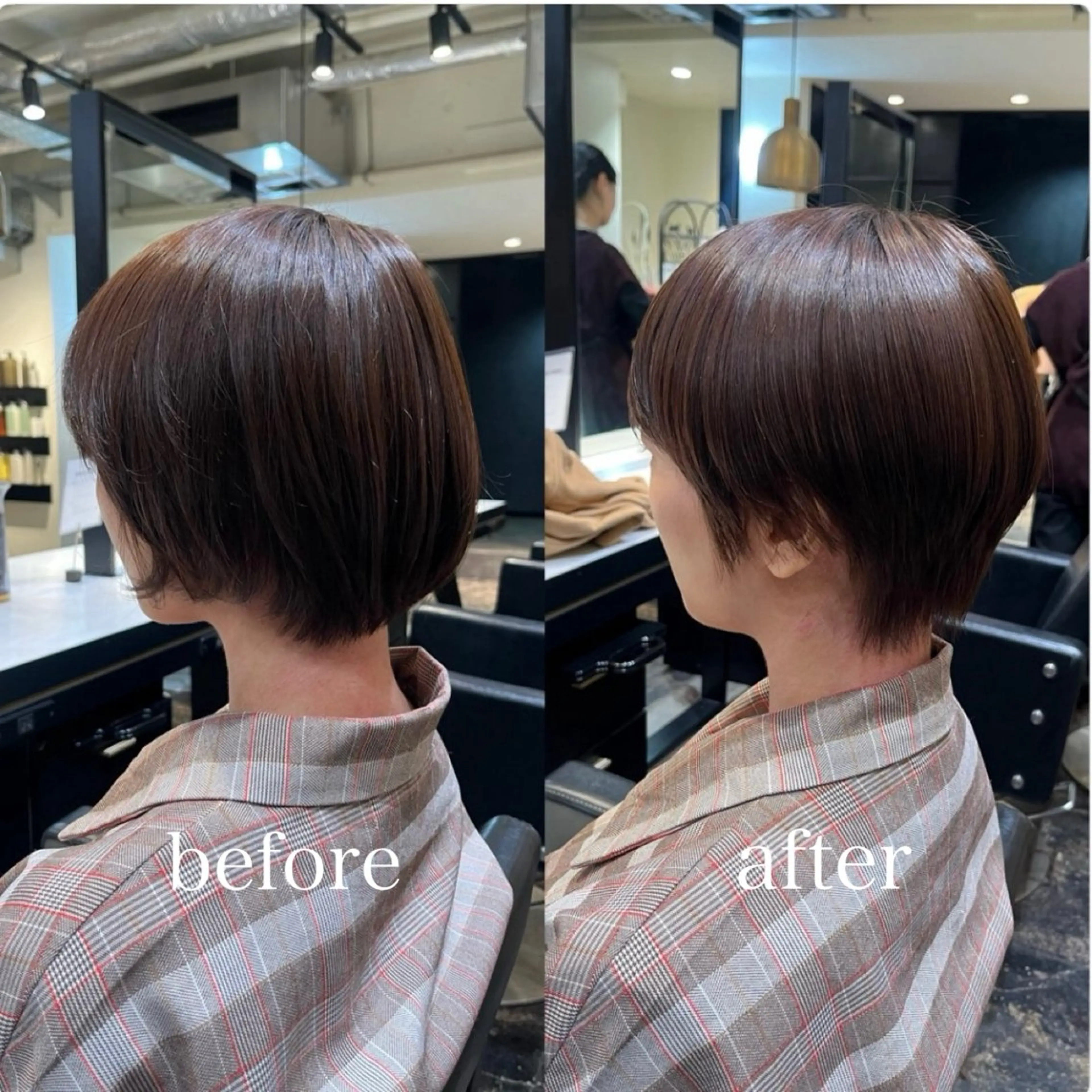 ショート ショートヘア ブリーチ/透明感 カラー🖤🪽みさきのヘアスタイル