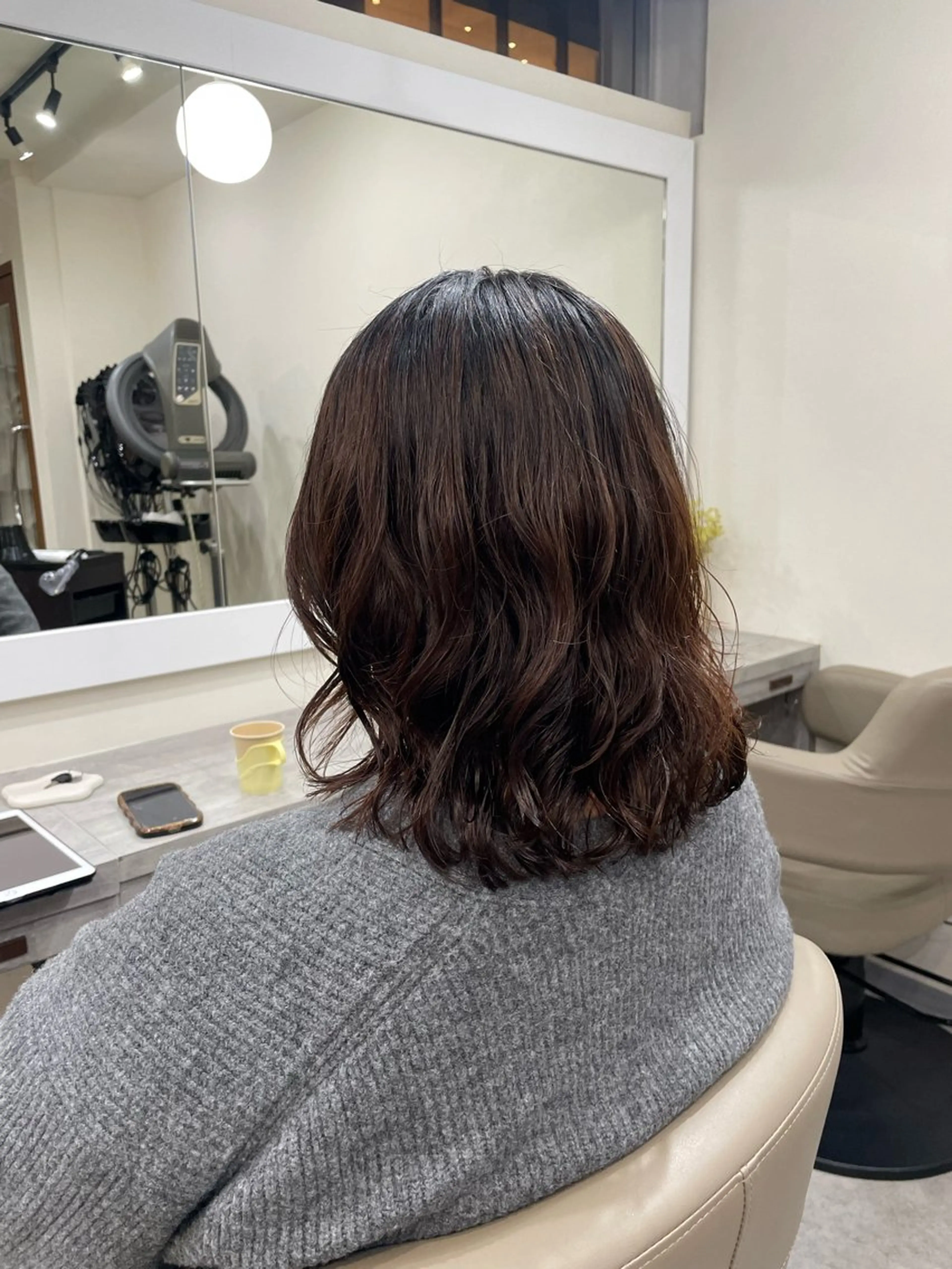 ショート パーマ 切りっぱなしボブ ボブ カット パーマ 韓国風パーマ/ヘア セット/店長みづきのヘアスタイル