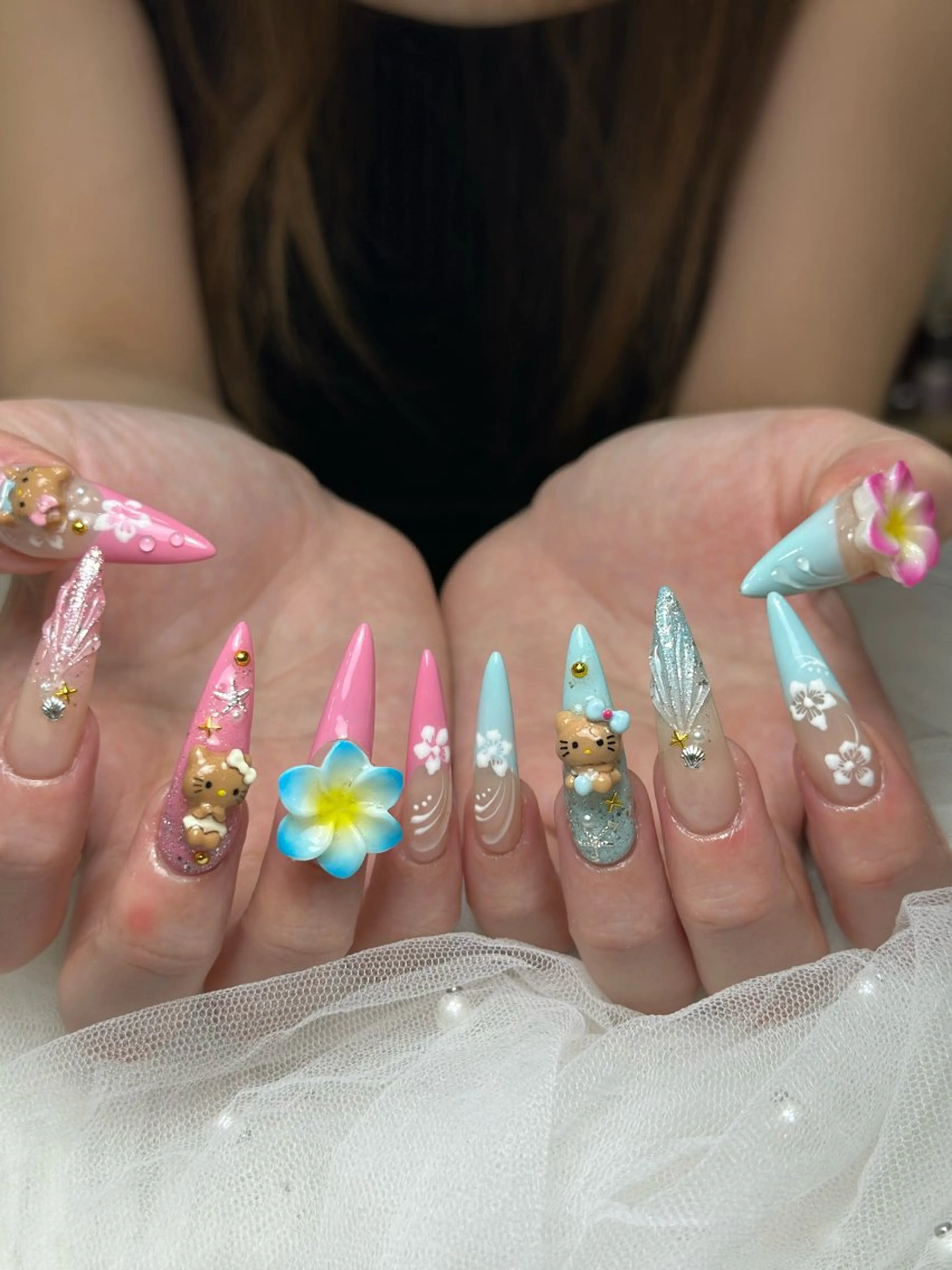 ネイル フレンチネイル グラデーション 韓国ネイル マグネットネイル シンプルネイル ハンドネイル CoMo Nailのネイルデザイン