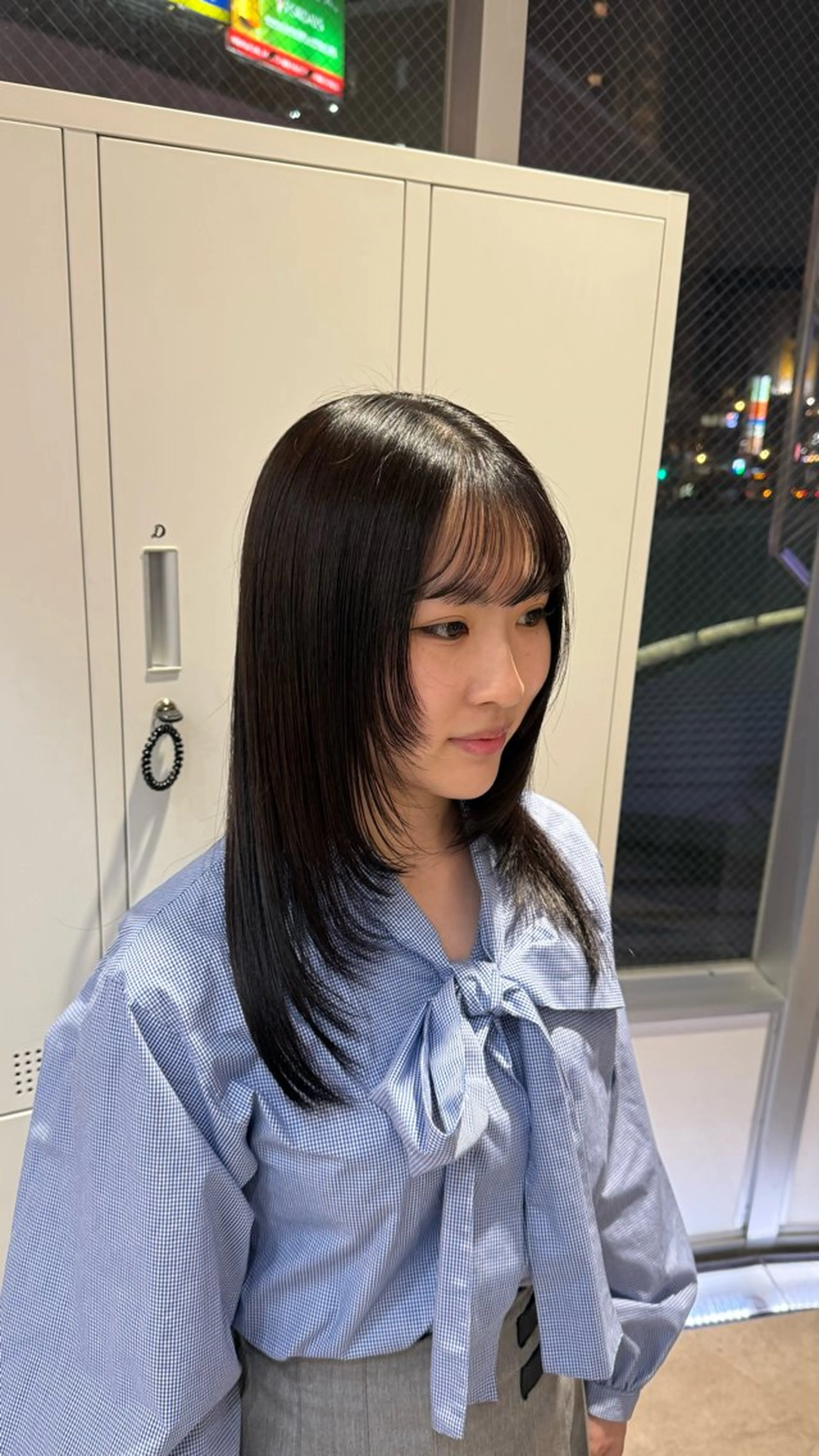 ロング 顔周りカット レイヤーカット hinata ひなたのヘアスタイル