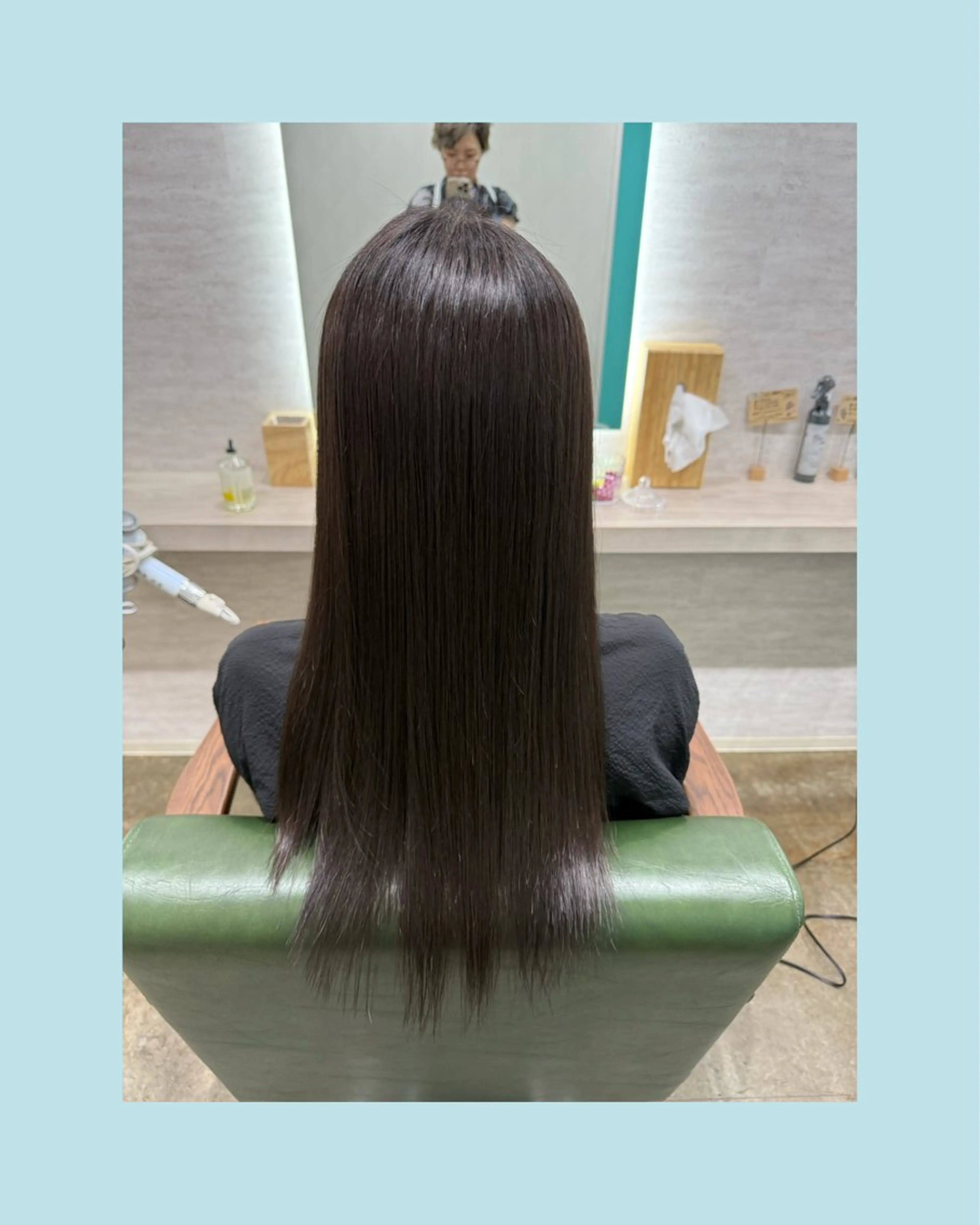 ロング 髪質改善 縮毛矯正 トリートメント 酸性ストレート 縮毛矯正/ /関内/あべももこのヘアスタイル