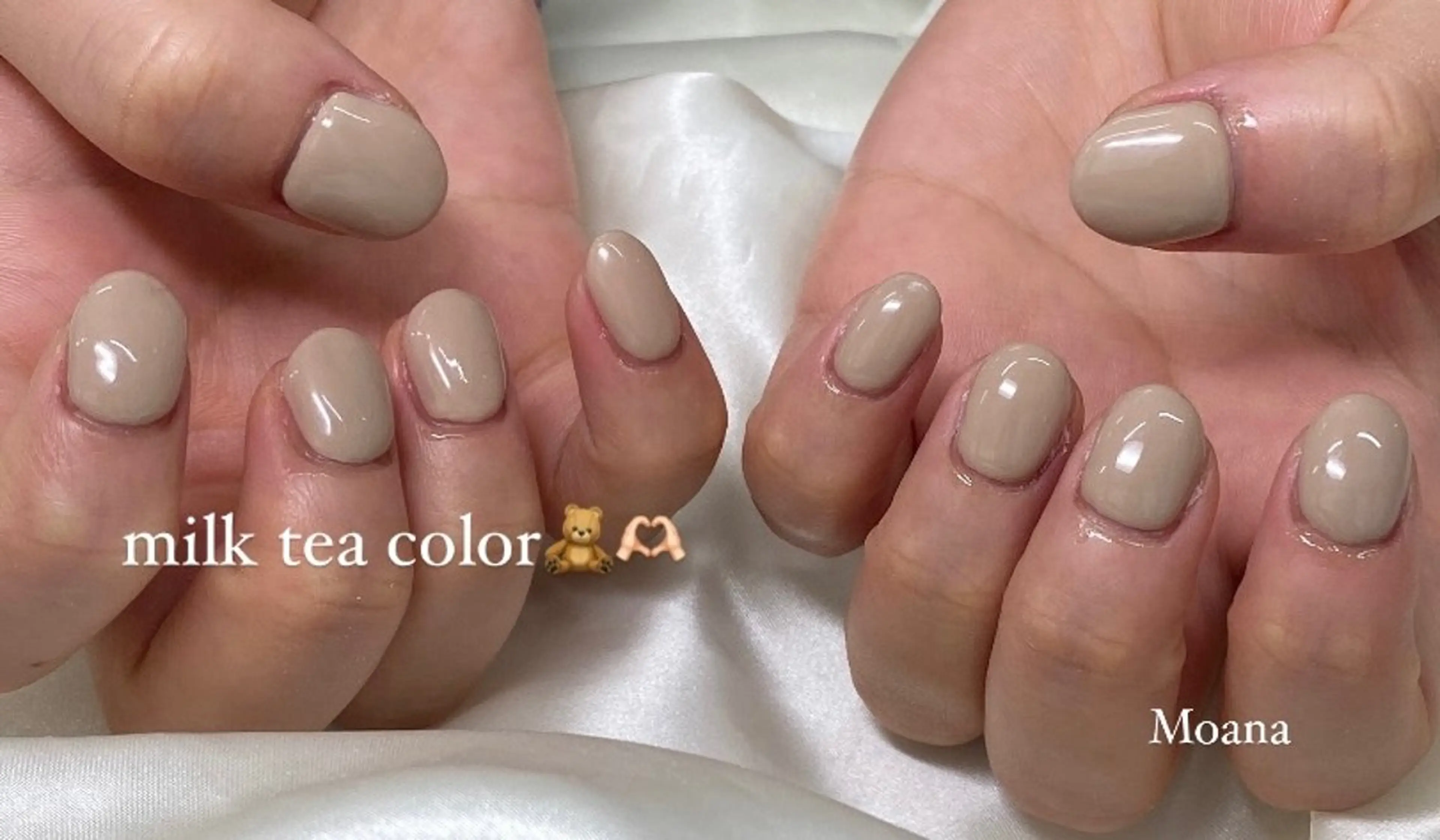 ネイル ワンカラーネイル 春ネイル ハンドネイル Moana manamiのネイルデザイン