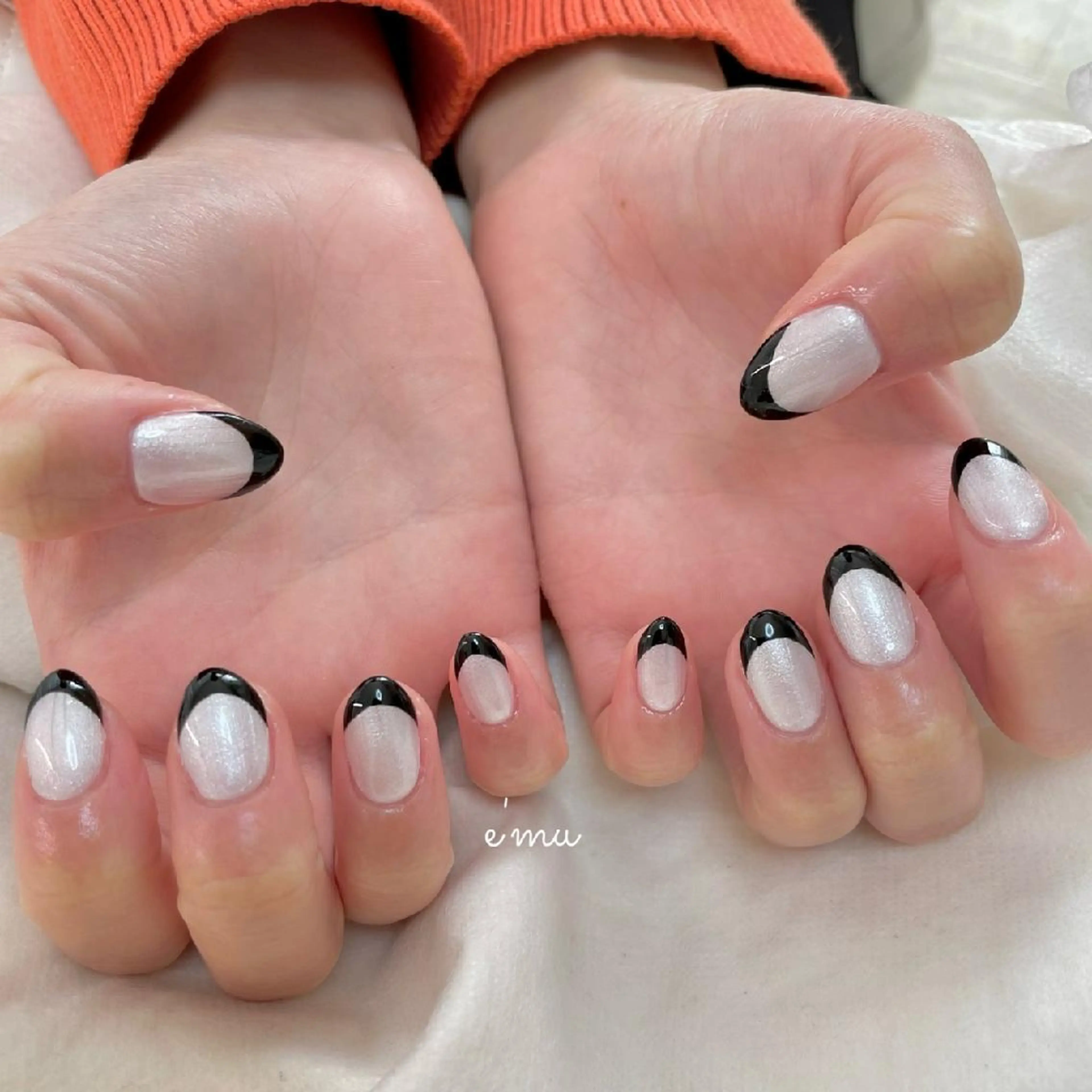 ネイル フレンチネイル ハンドネイル nail salon e'mu💐のネイルデザイン