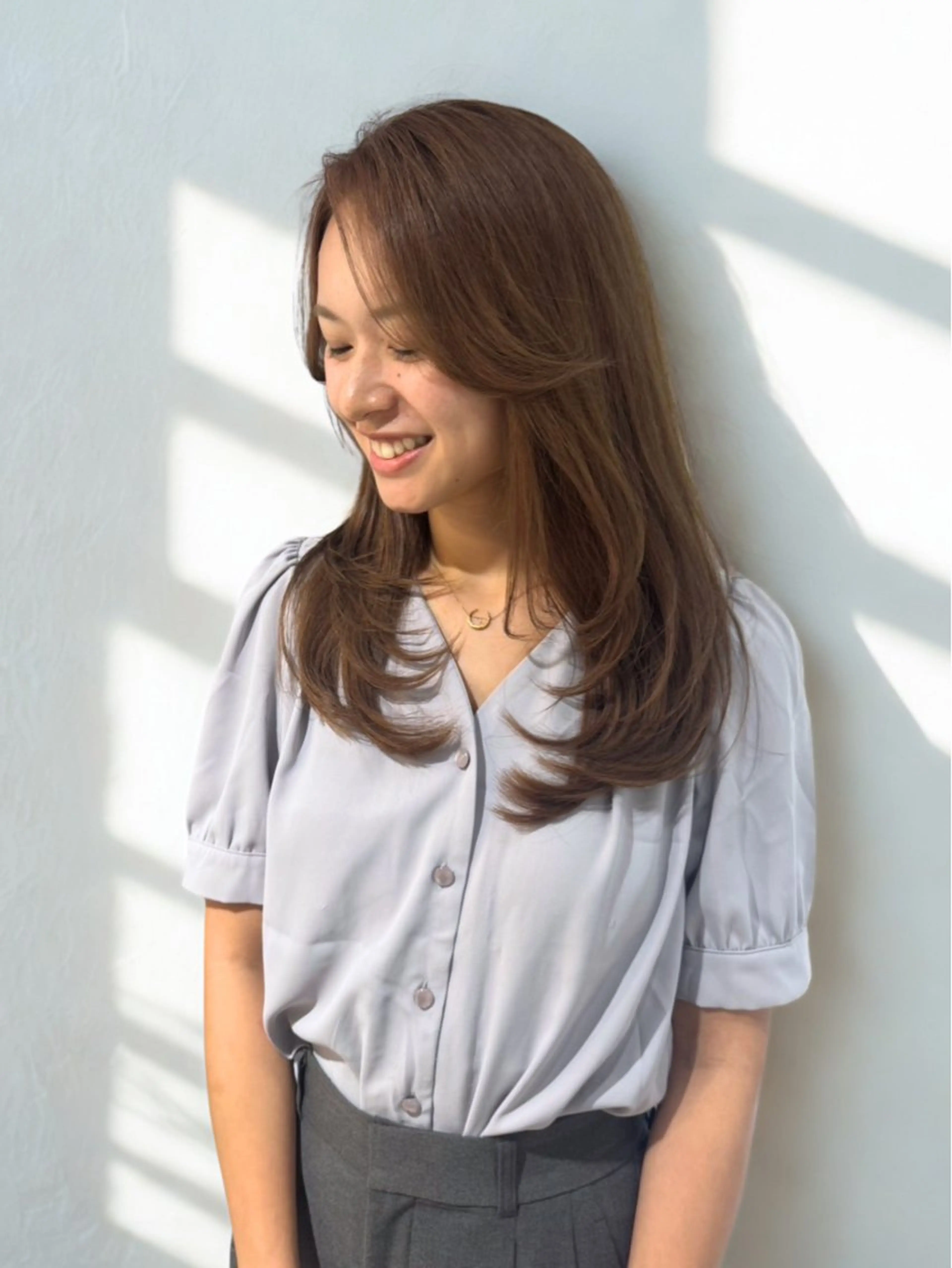 セミロング カット ヘアカラー トリートメント 5 Noble ct .町田美容室のヘアスタイル