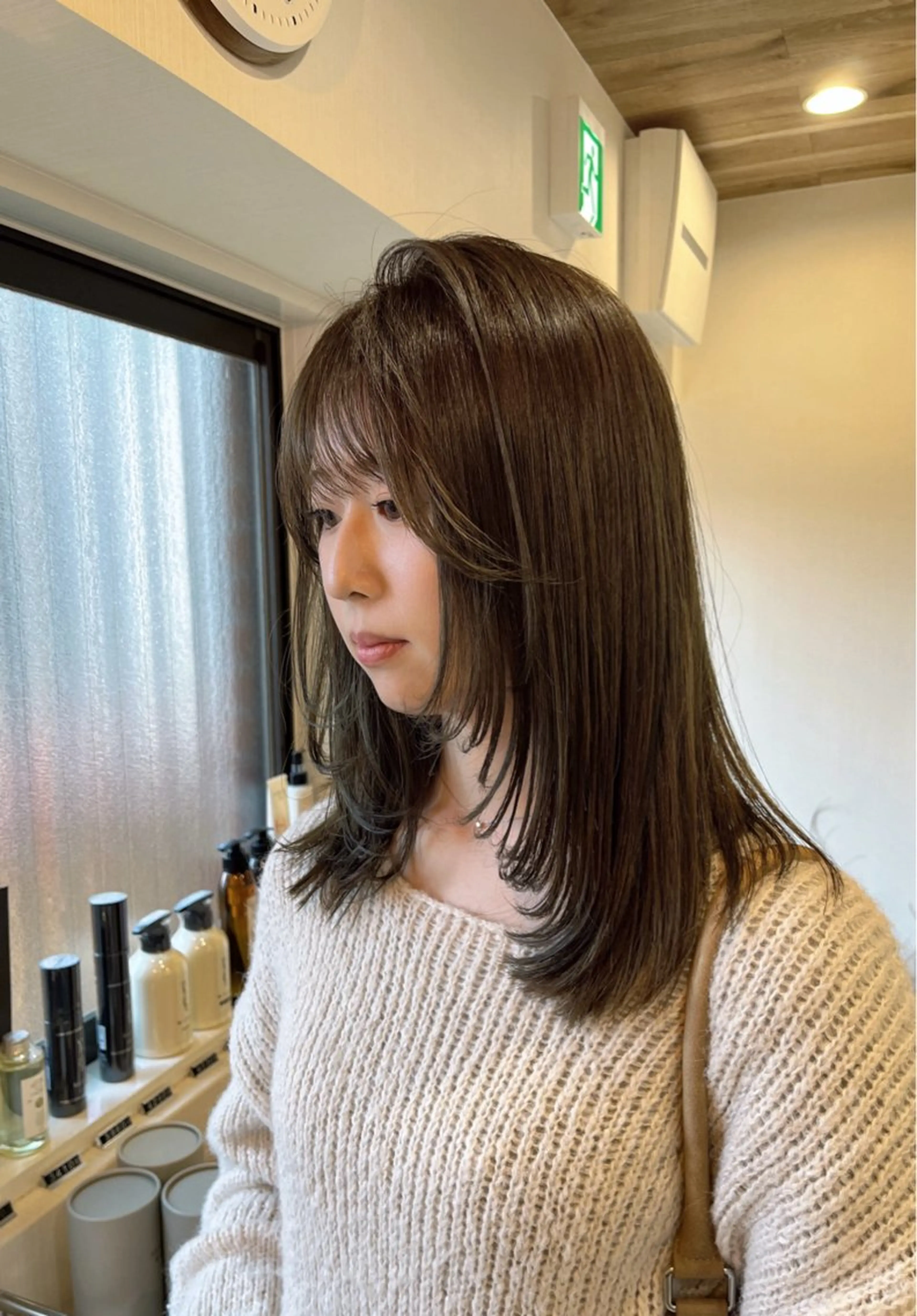 セミロング カラー 下石怜子/レイヤー/ 透明感カラーのヘアスタイル