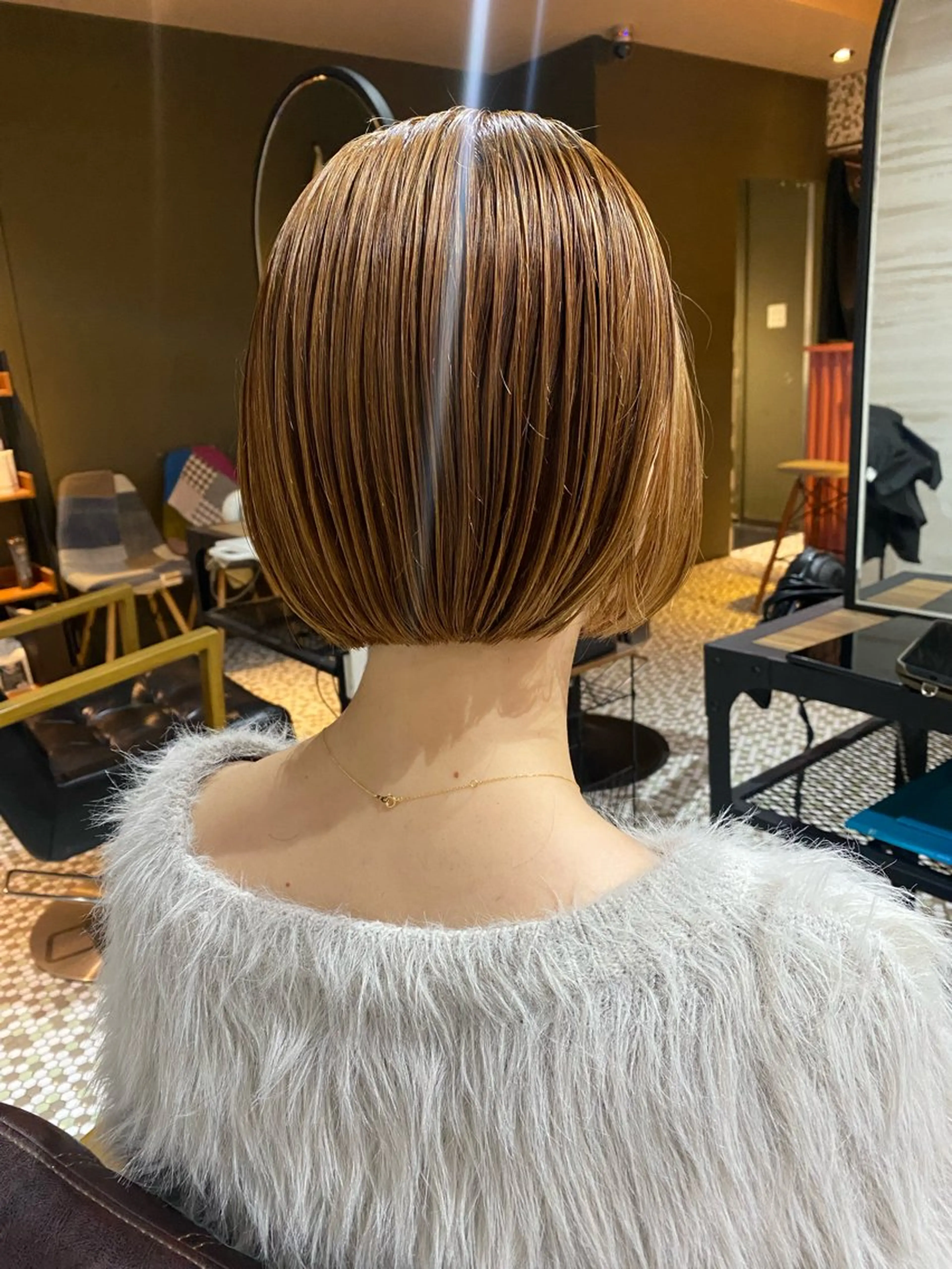 ショート カラー ボブ カット ヘアカラー トリートメント APPEL hair ／岡山のヘアスタイル