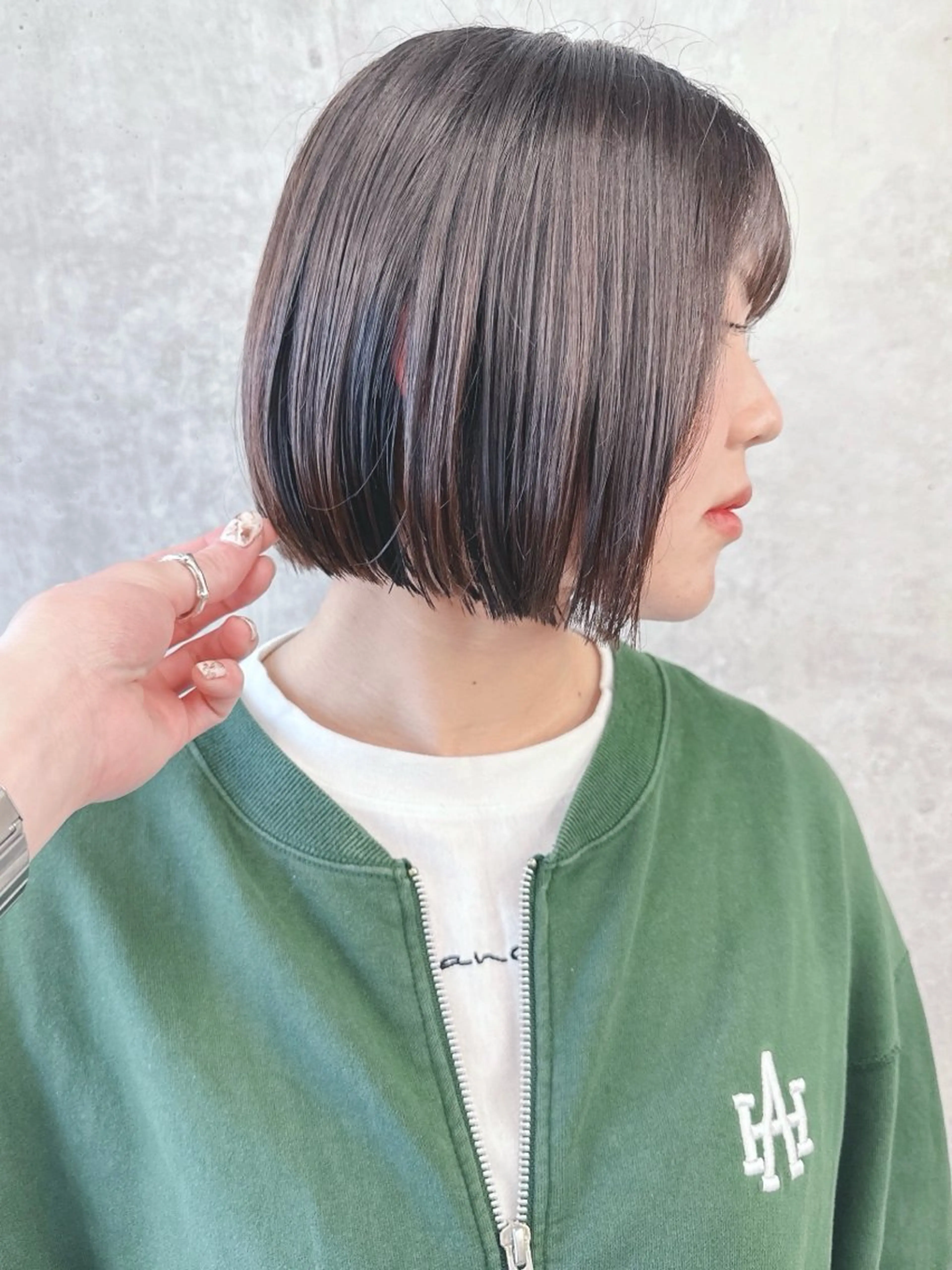 ミディアム カット ヘッドスパ ボブ/ゆるふわ ボブパーマ/とういのヘアスタイル