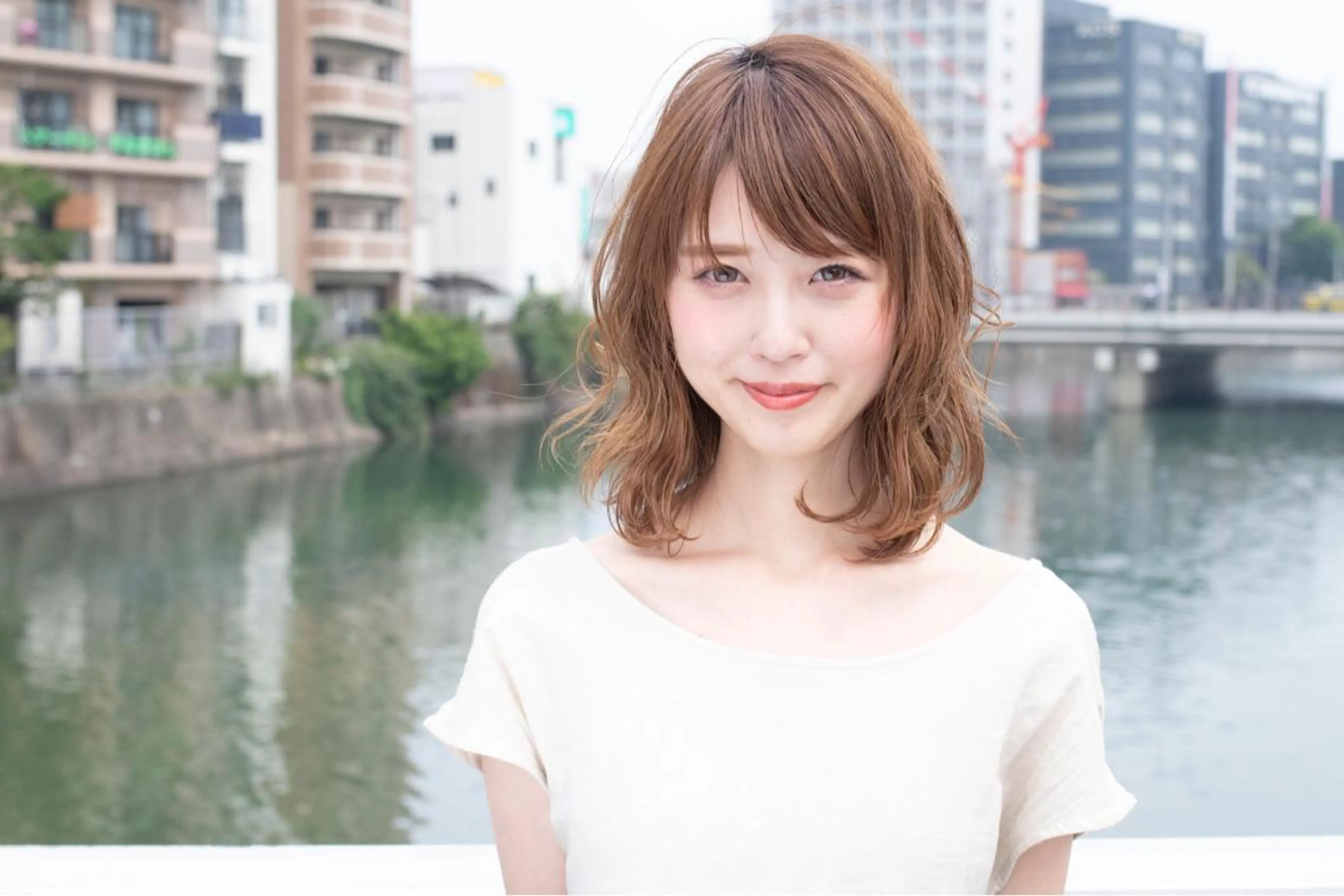 ミディアム ヘアアレンジ 撮影モデル 坂東 秀幸のヘアスタイル