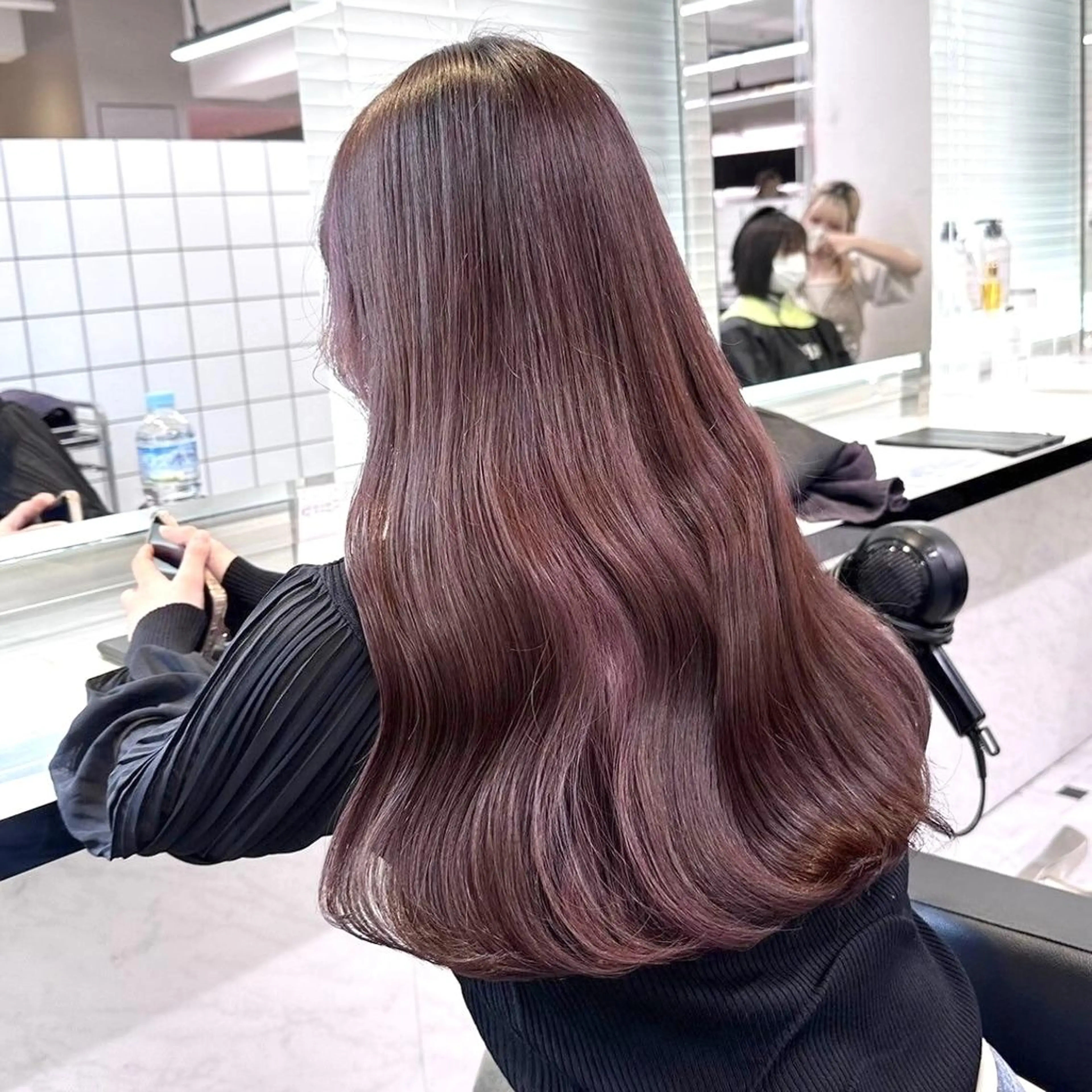 ロング カラー ユイ☆レイヤーカット ヘアセット/ブリーチのヘアスタイル