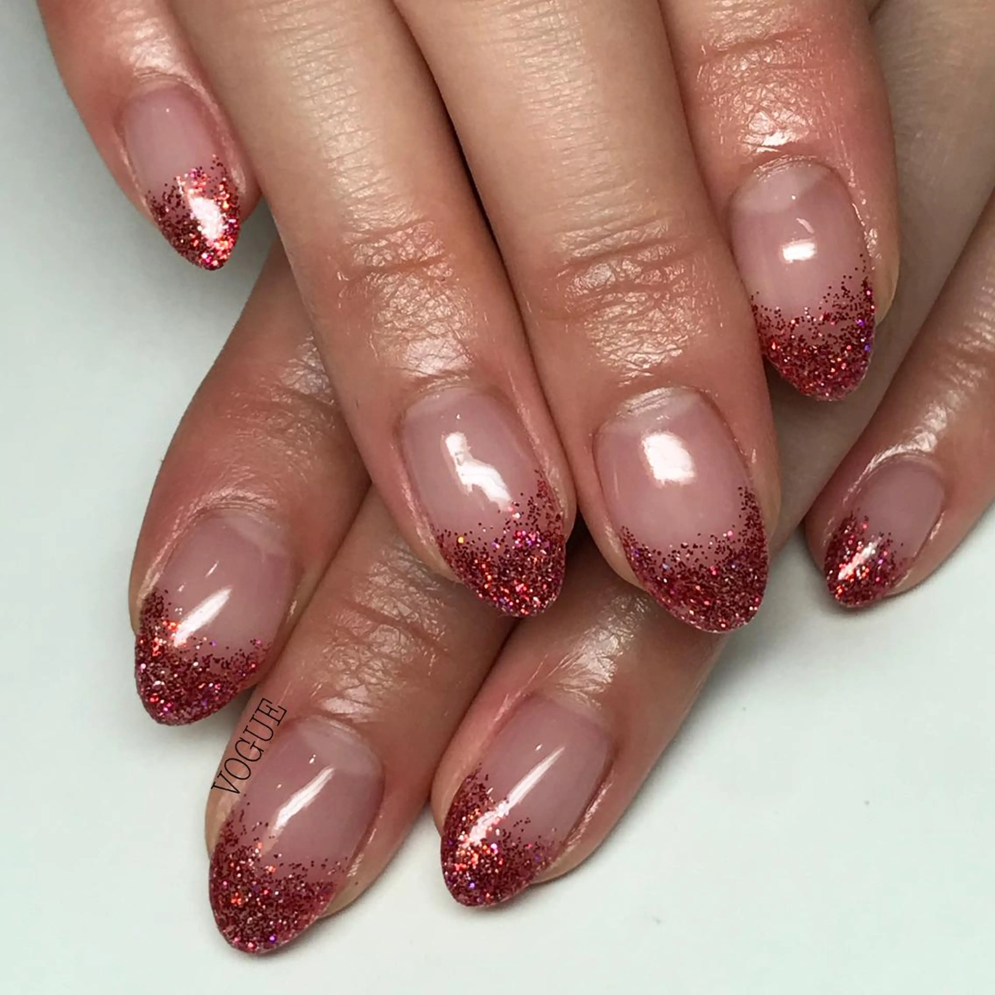 ネイル ラメ(グリッター) ハンドネイル VOGUE ×SWANのネイルデザイン