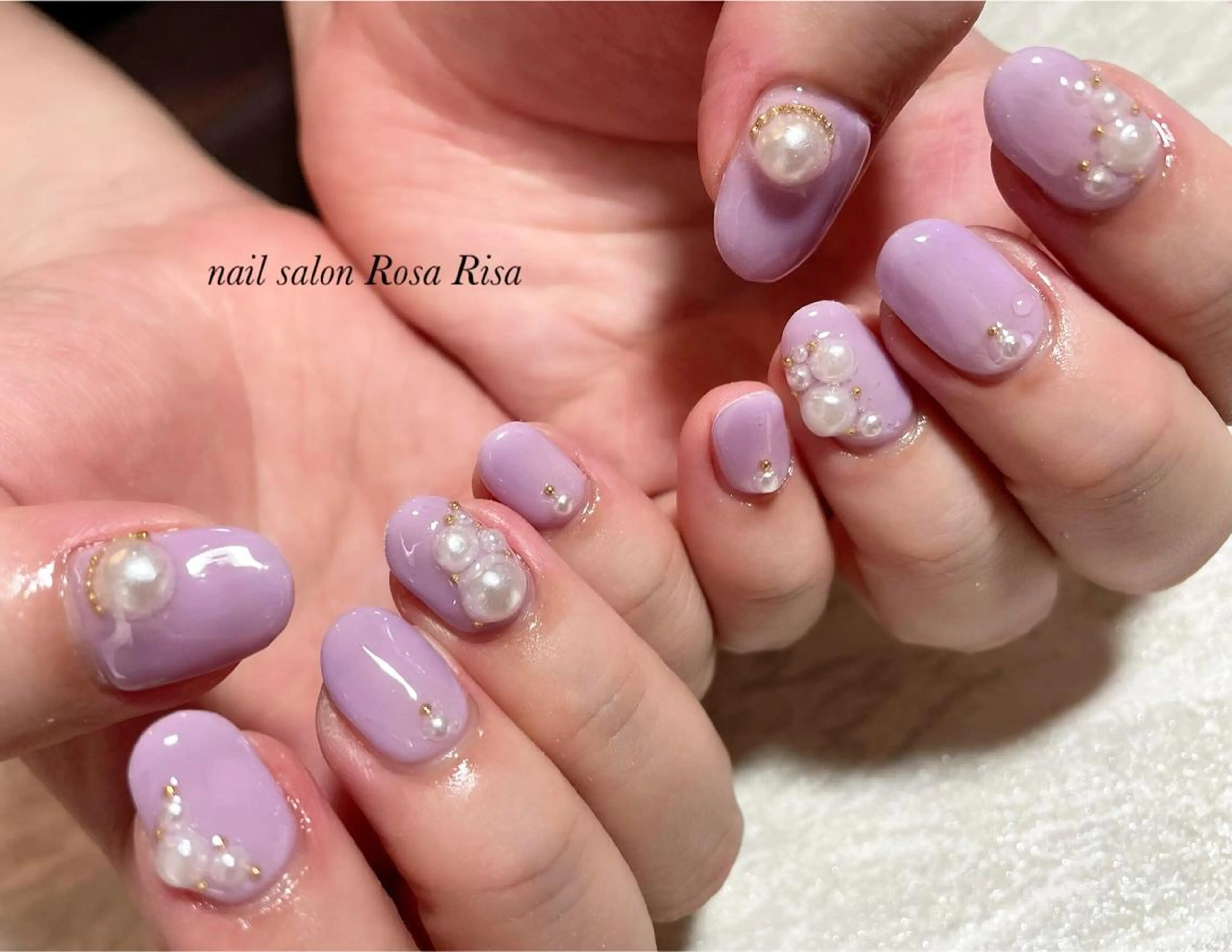 ミディアム ネイル パープルカラー パープル ネイルスタジオ シェイクユアハンズのネイルデザイン