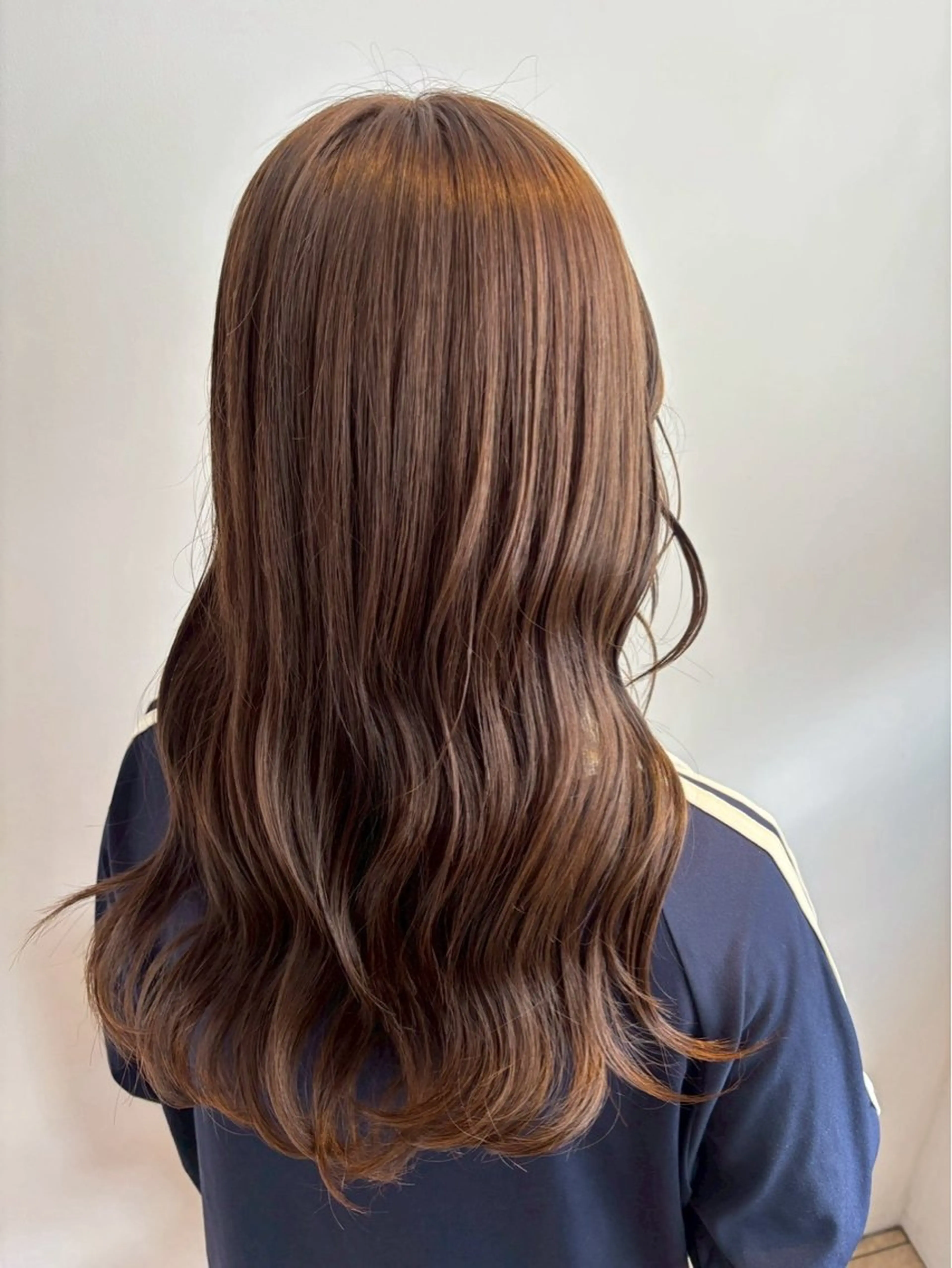 ロング カラー ブラウンカラー モカブラウン オレンジ 川邊 唯礼のヘアスタイル