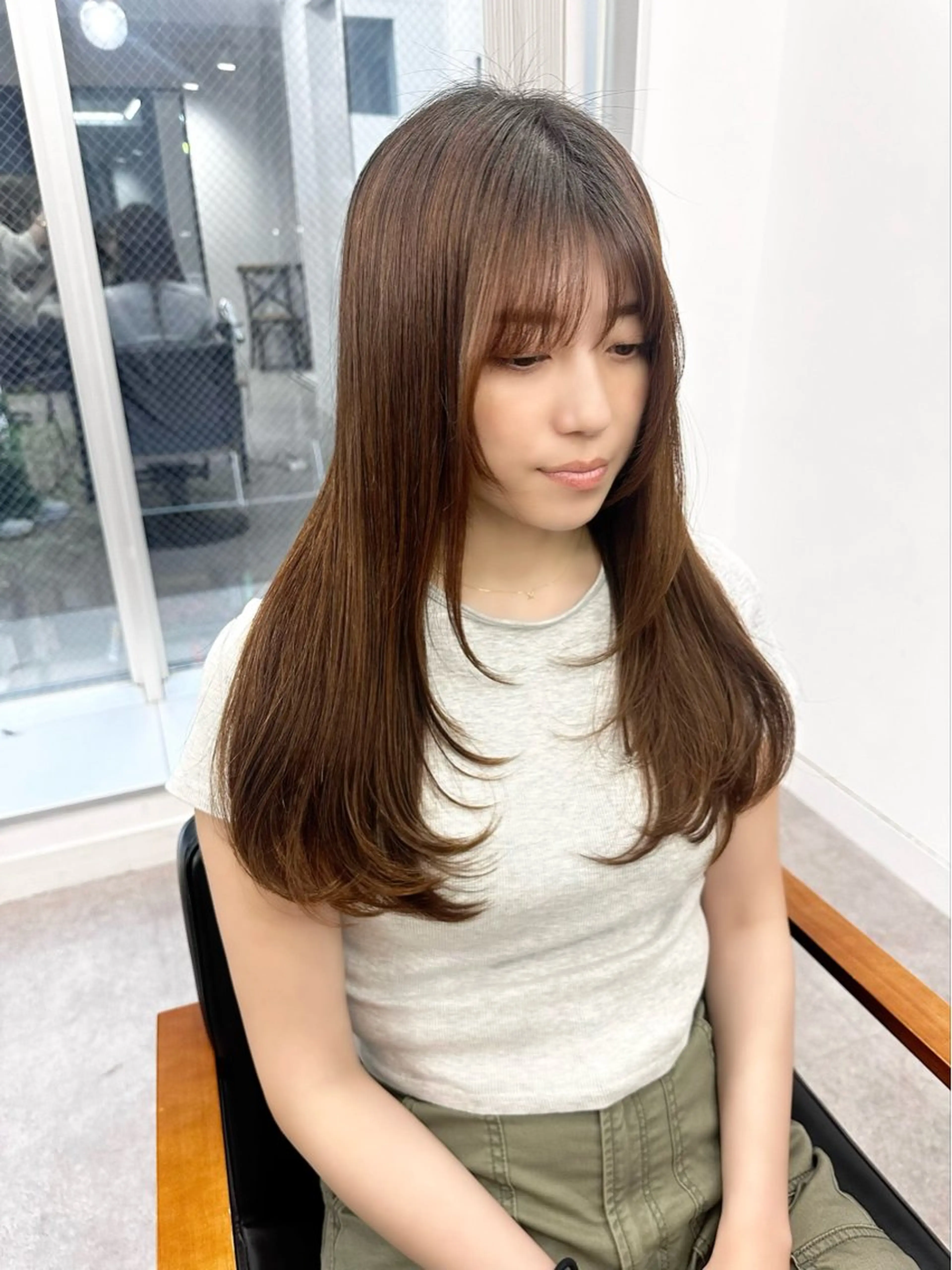 セミロング カラー パーマ ヘアアレンジ メンズ キッズ カット 骨格レイヤーカット 🌿美髪縮毛矯正のヘアスタイル