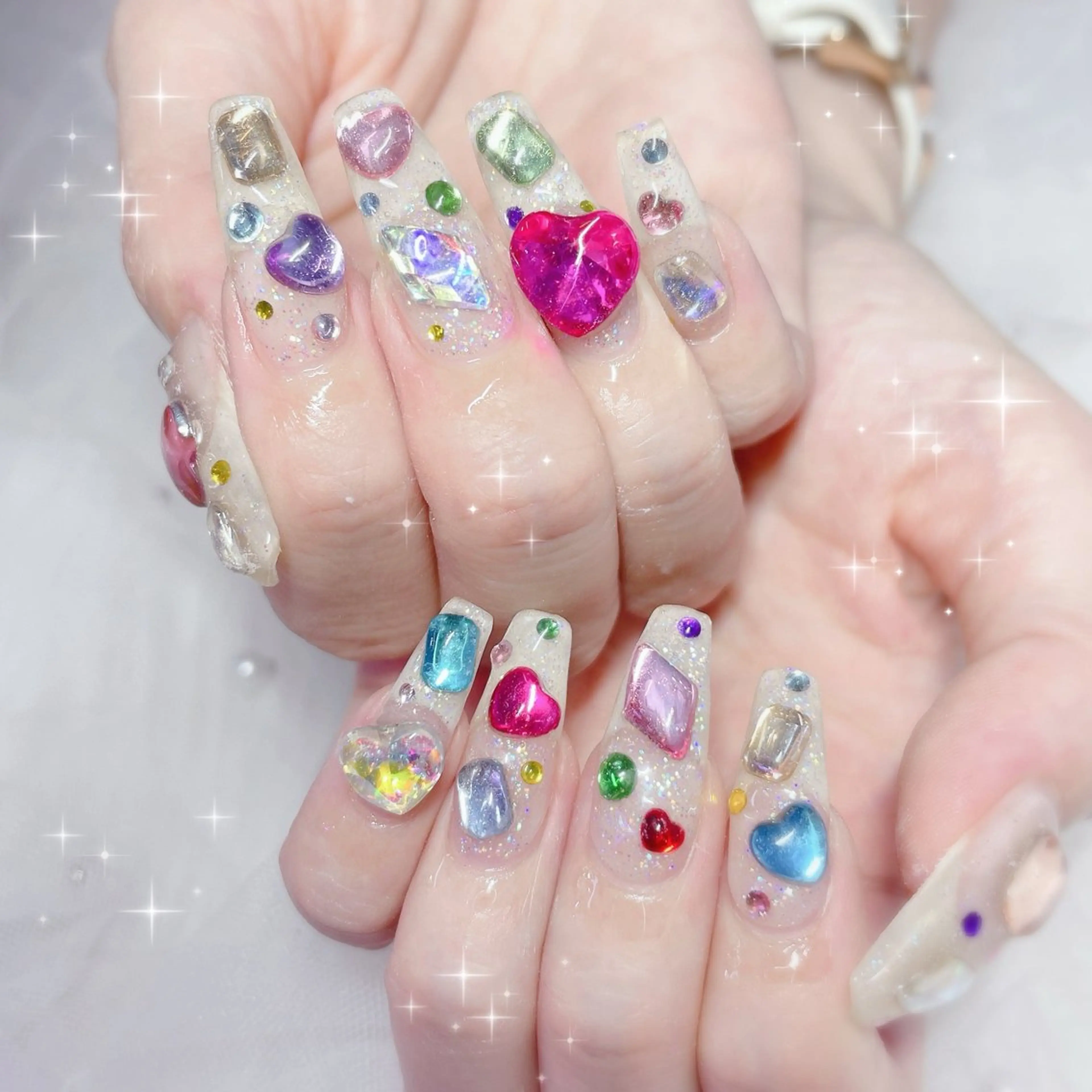 【長さ出し】✨地雷系ゴスネイル🎀🩸~特殊パーツ対応~💎11980【フルオーダーOK】の写真