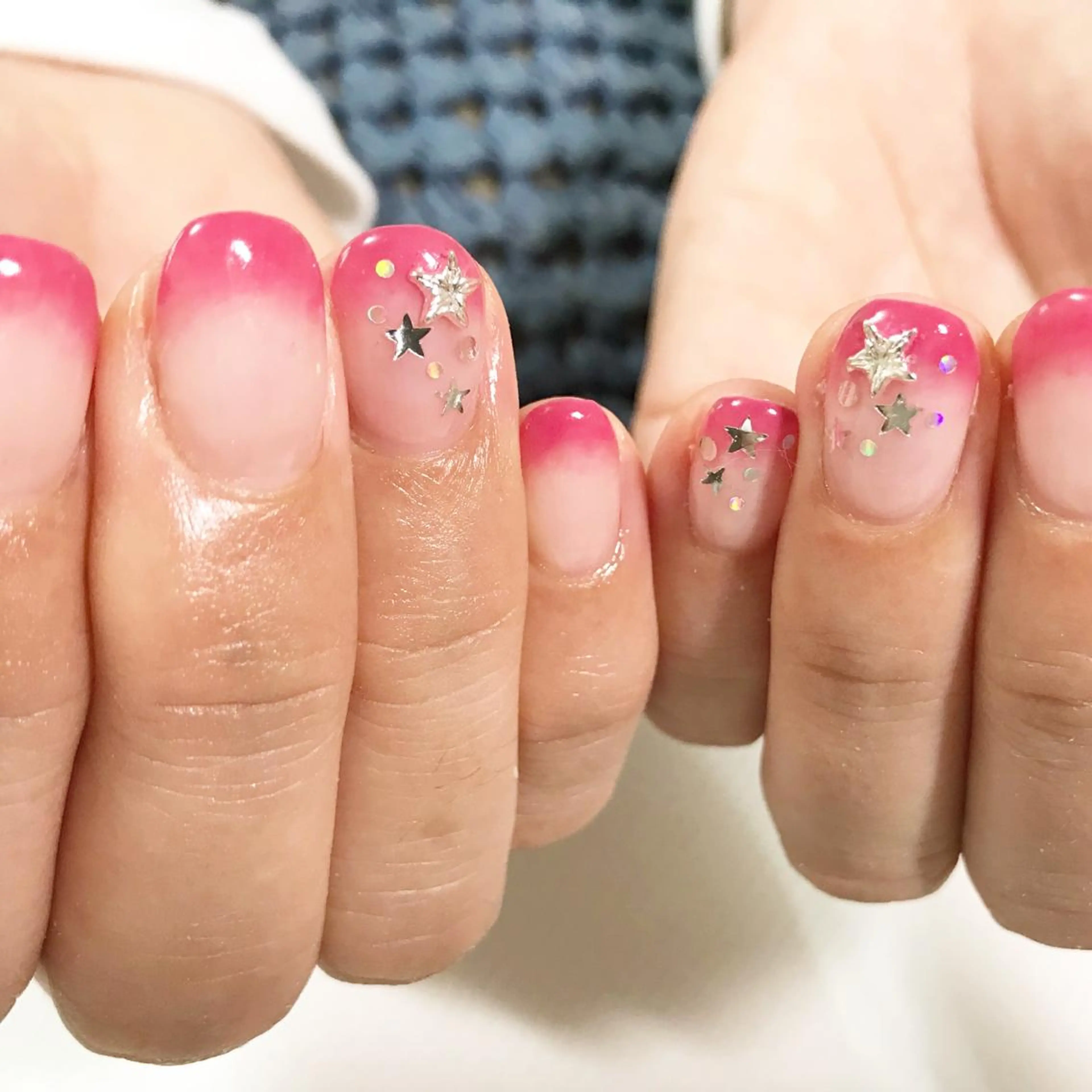 ネイル フットネイル グラデーション ピンク シンプルネイル 春ネイル nail fufla ♡yamane♡のネイルデザイン