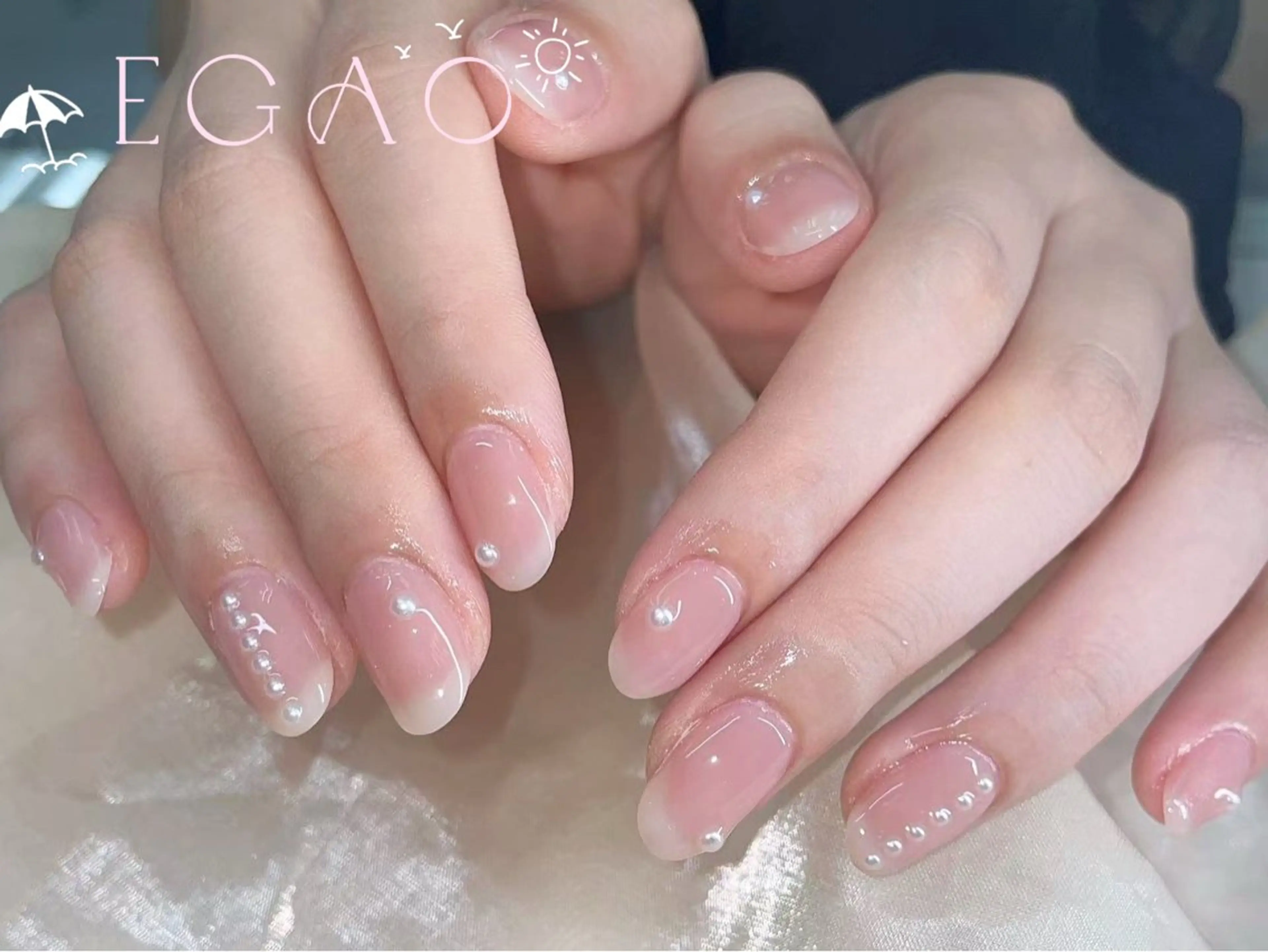 ネイル アートネイル フットネイル フレンチネイル ジェルネイル グラデーション ハンドネイル Egao Nail錦糸町店のネイルデザイン