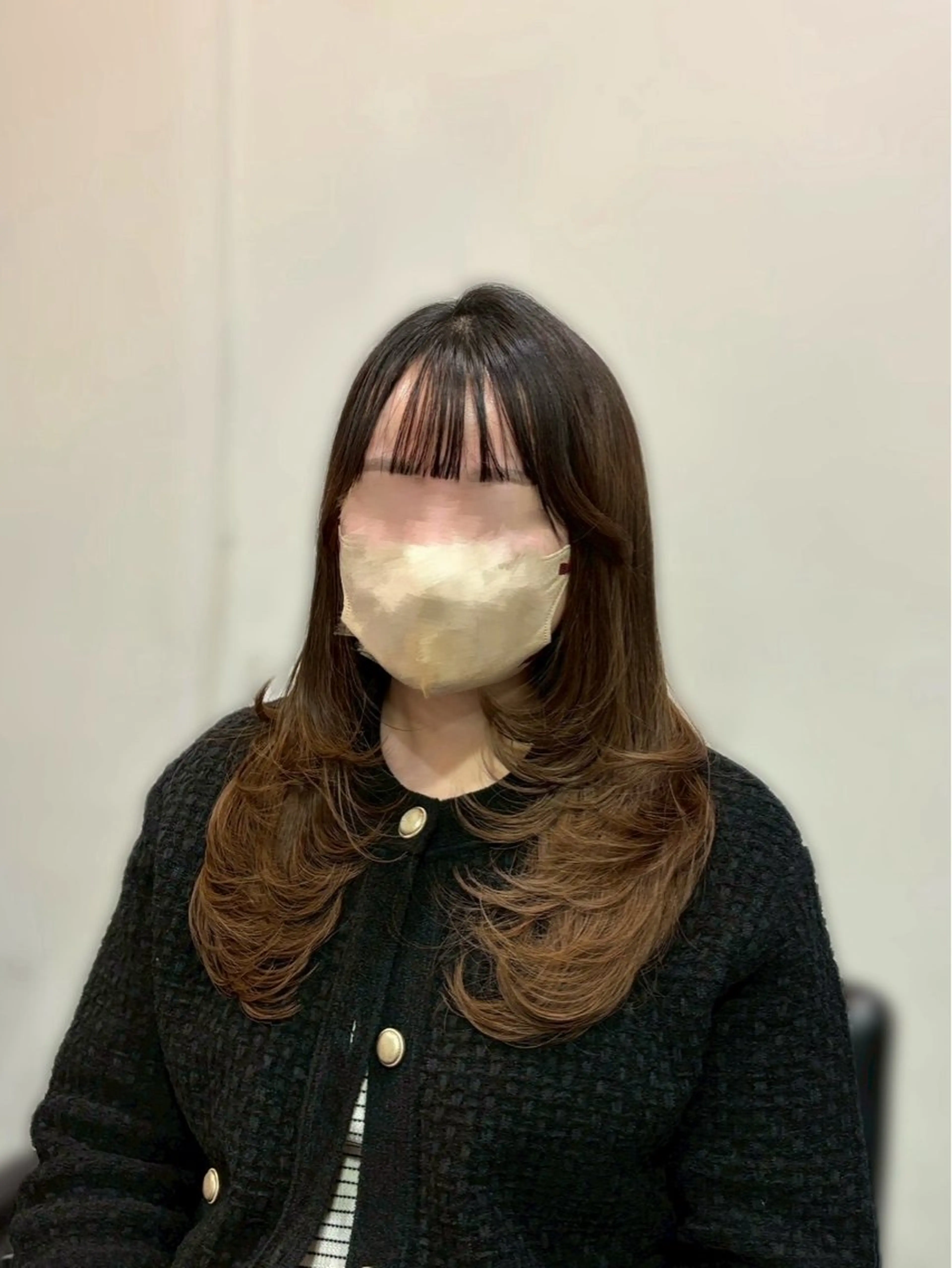 ミディアム 瀬田/韓国レイヤー/ トレンドヘア石田亜弥のヘアスタイル