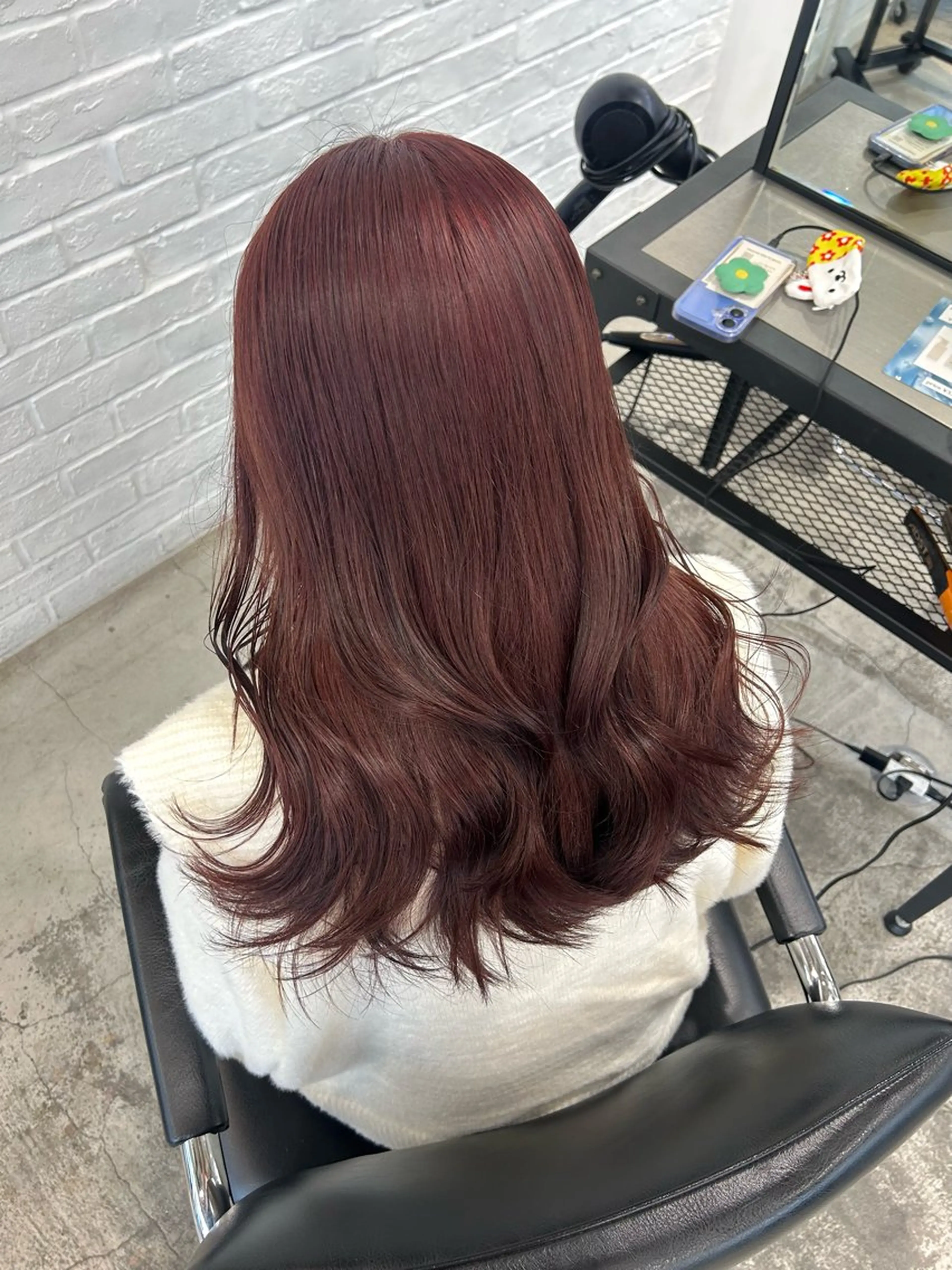 セミロング カラー ヘアアレンジ ブラウンカラー ピンクカラー ピンクブラウン ヘアカラー 🎀ブリーチ×艶髪 🎀 ♡さや♡のヘアスタイル