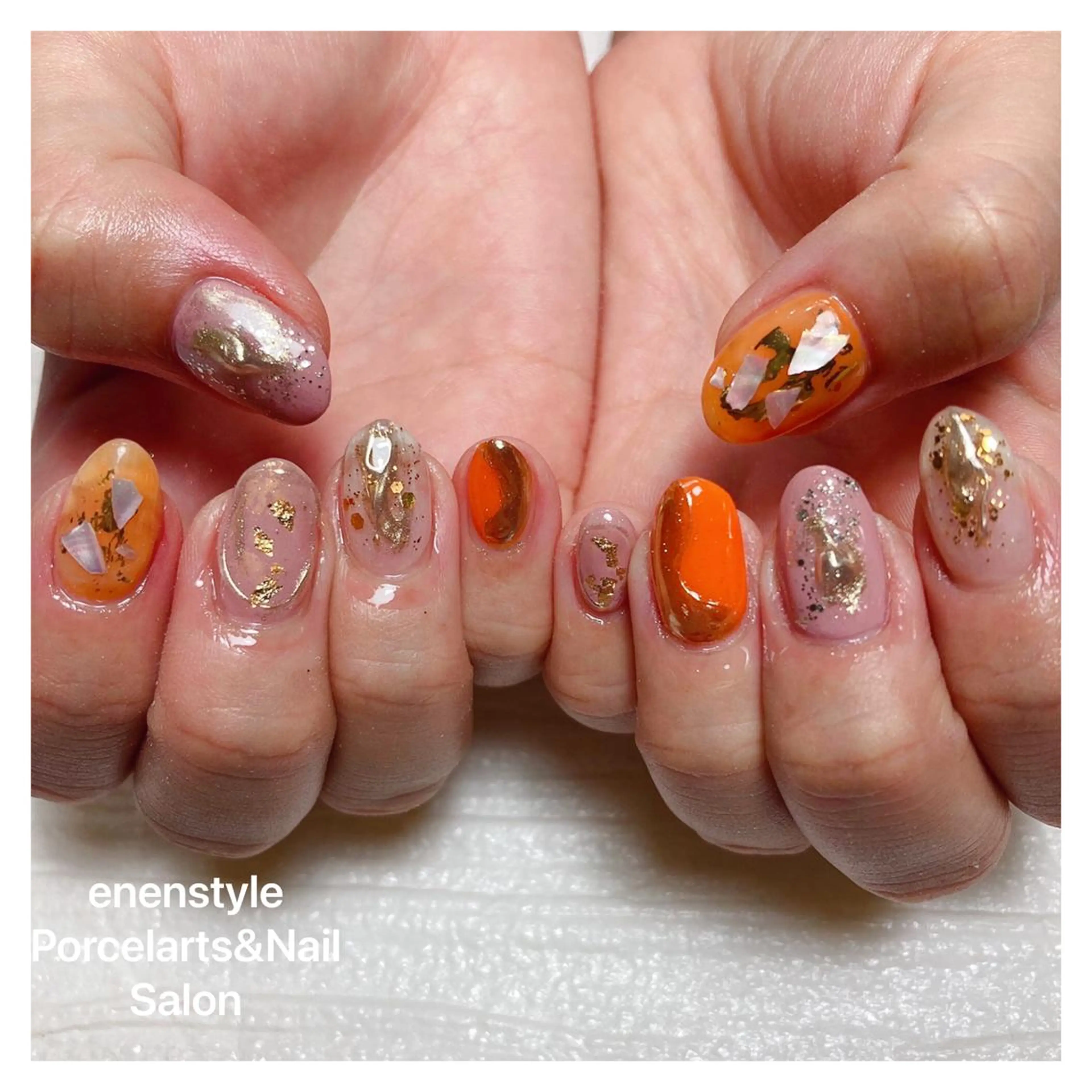 ミディアム ネイル ハンドネイル 👑enen style👑のネイルデザイン