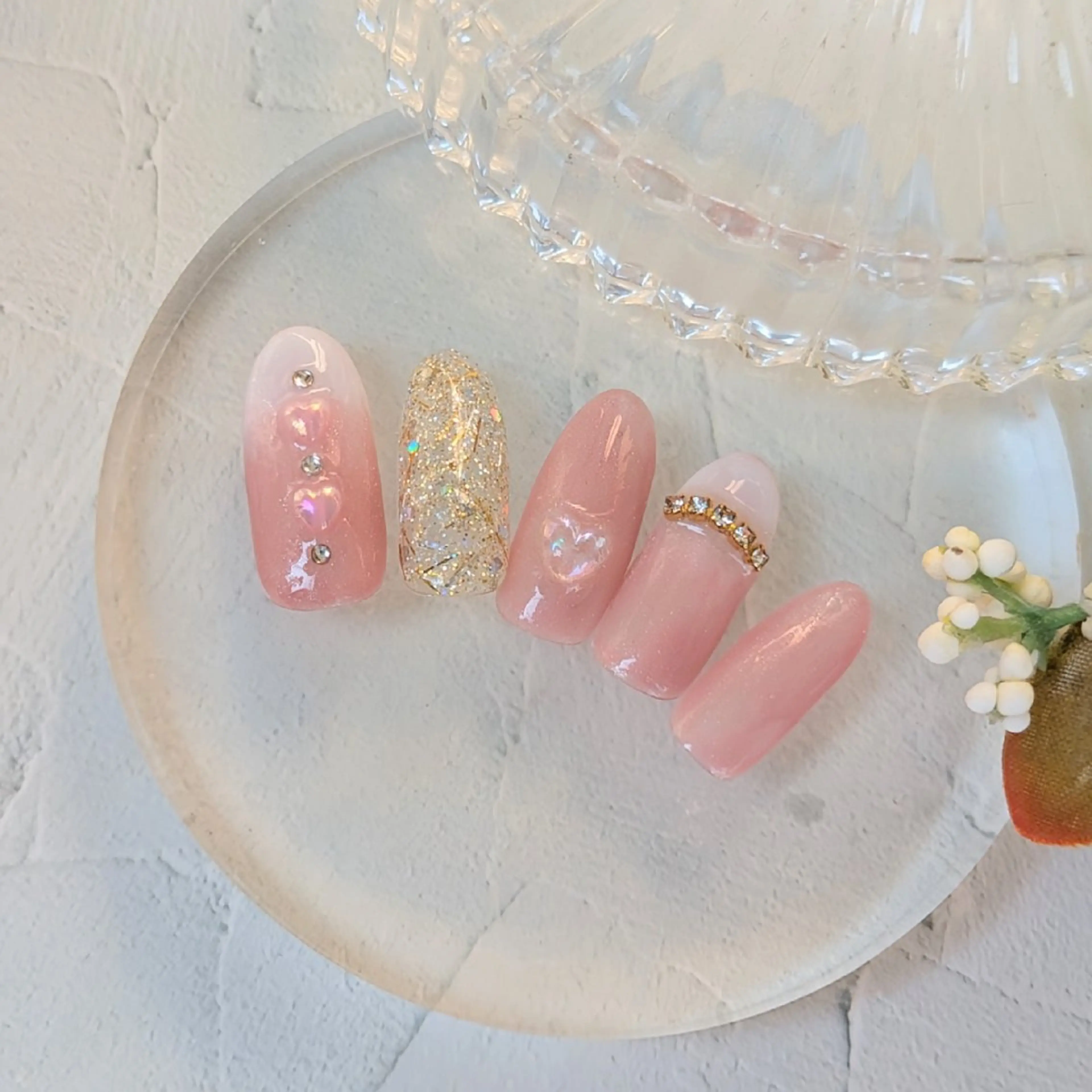 ⭐️【オフなし】ハンド今月のキャンペーンネイル(ピンク)の写真