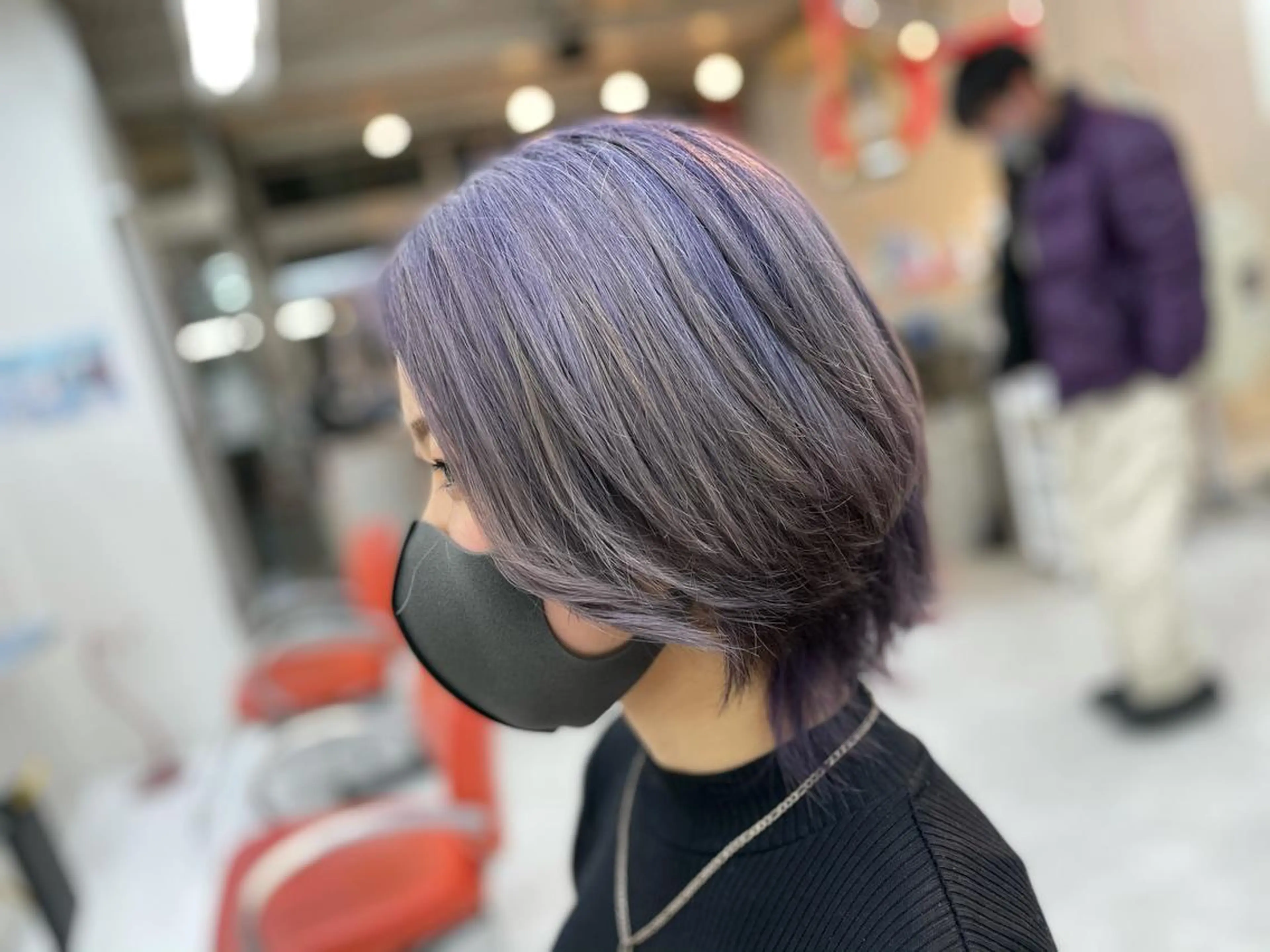 カラー ブリーチ ケアブリーチ ダブルカラー グレージュ ラベンダーカラー ヘアカラー 小森 貫治のヘアスタイル