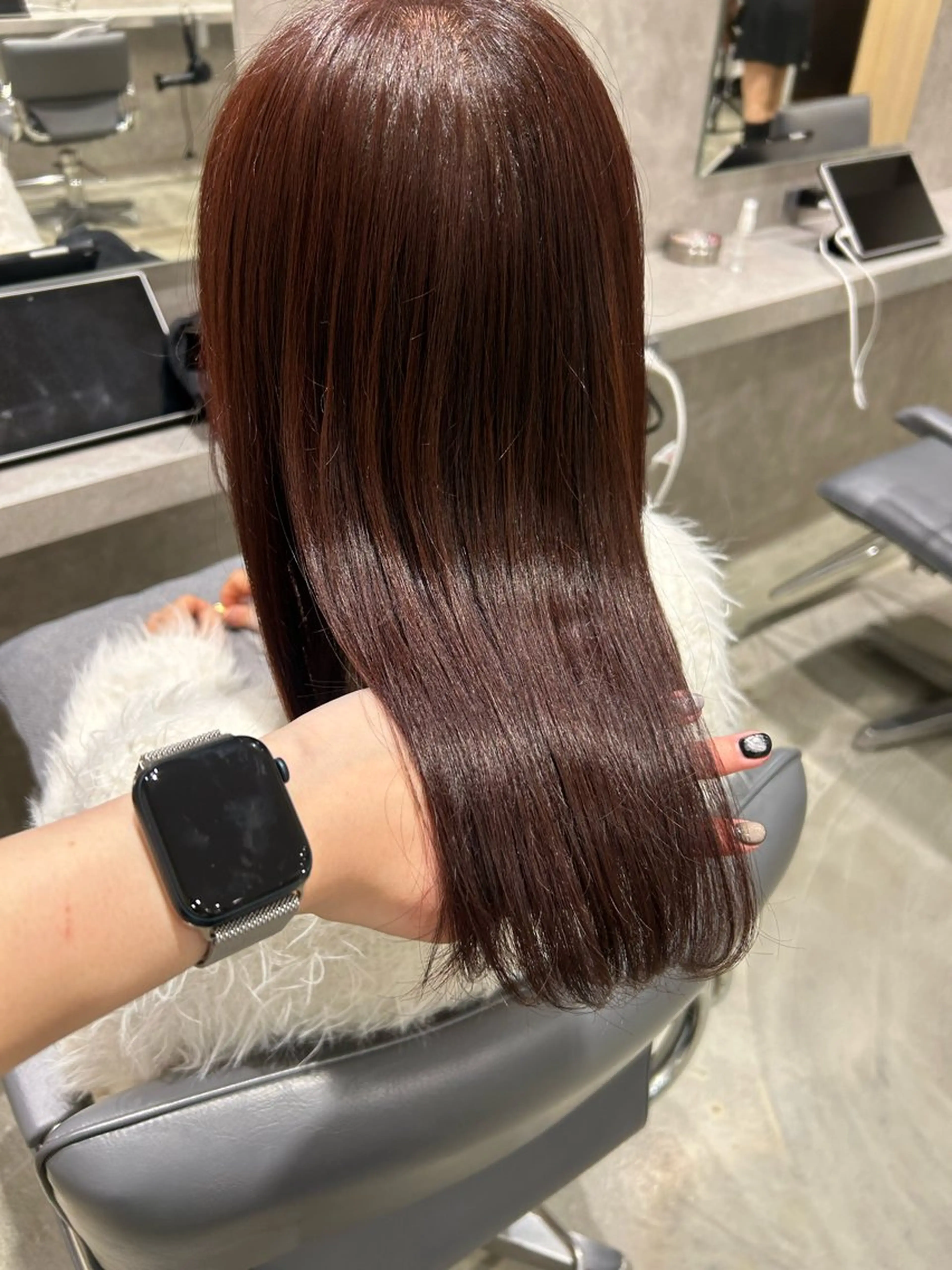 ミディアム カラー レッドカラー 新宿ハイトーン/ カットモデル/のりかのヘアスタイル